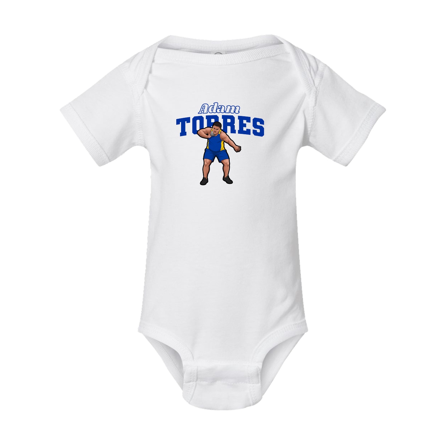 Baby Onesie — Name Arch in White