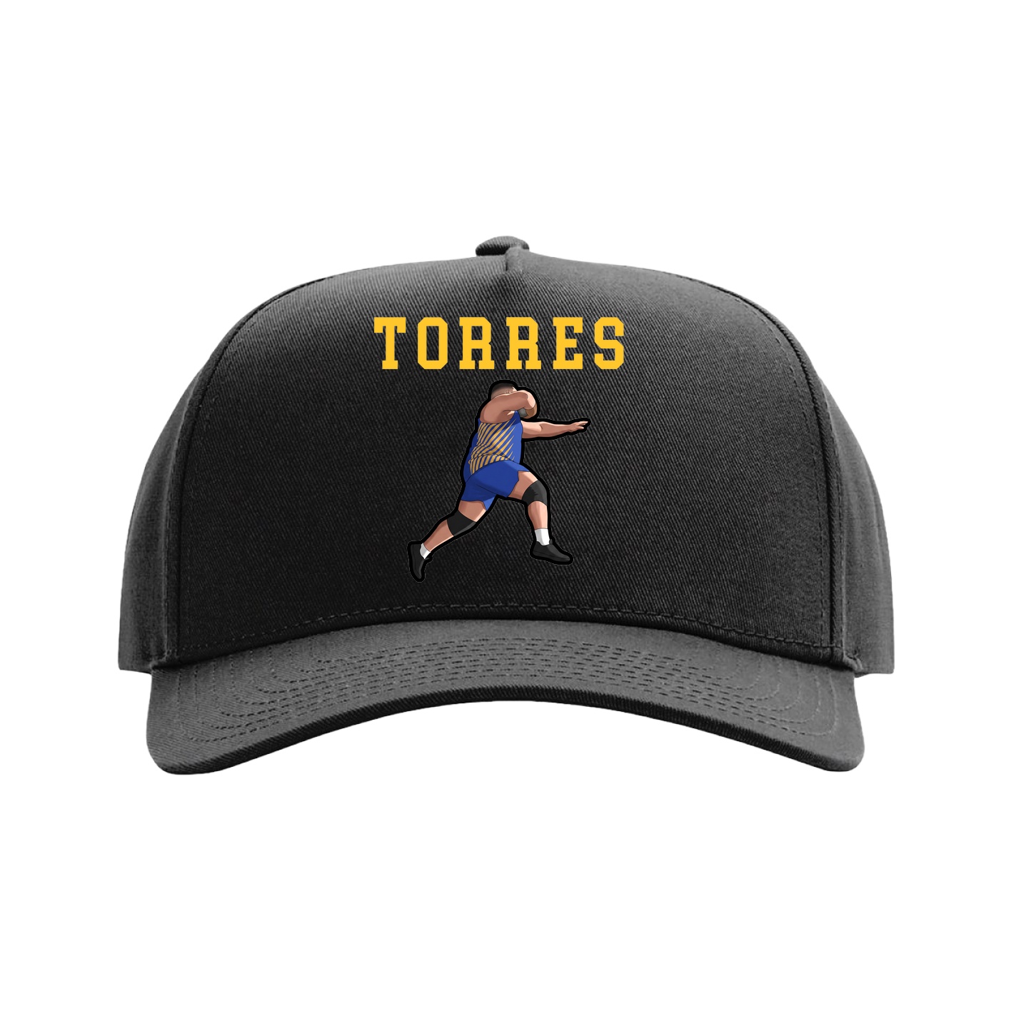 Full Fabric Five-Panel Champ Cap — Shirsey in Black