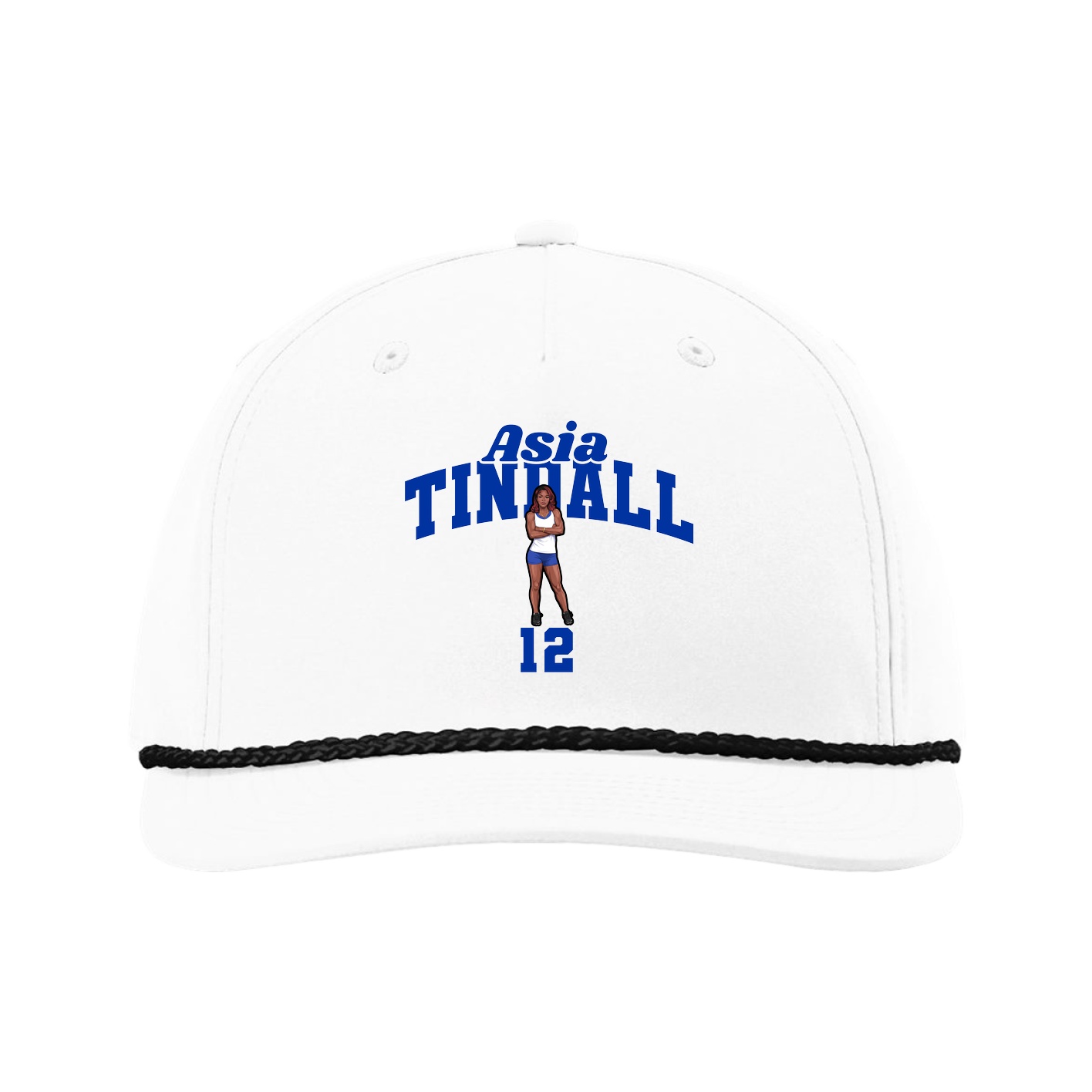 Five-Panel Classic Rope Cap — Signature Arch in White