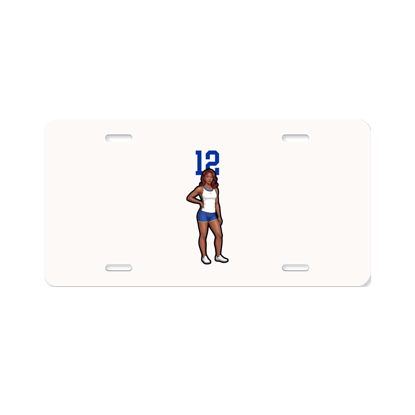 License Plate — Number Top in Classic