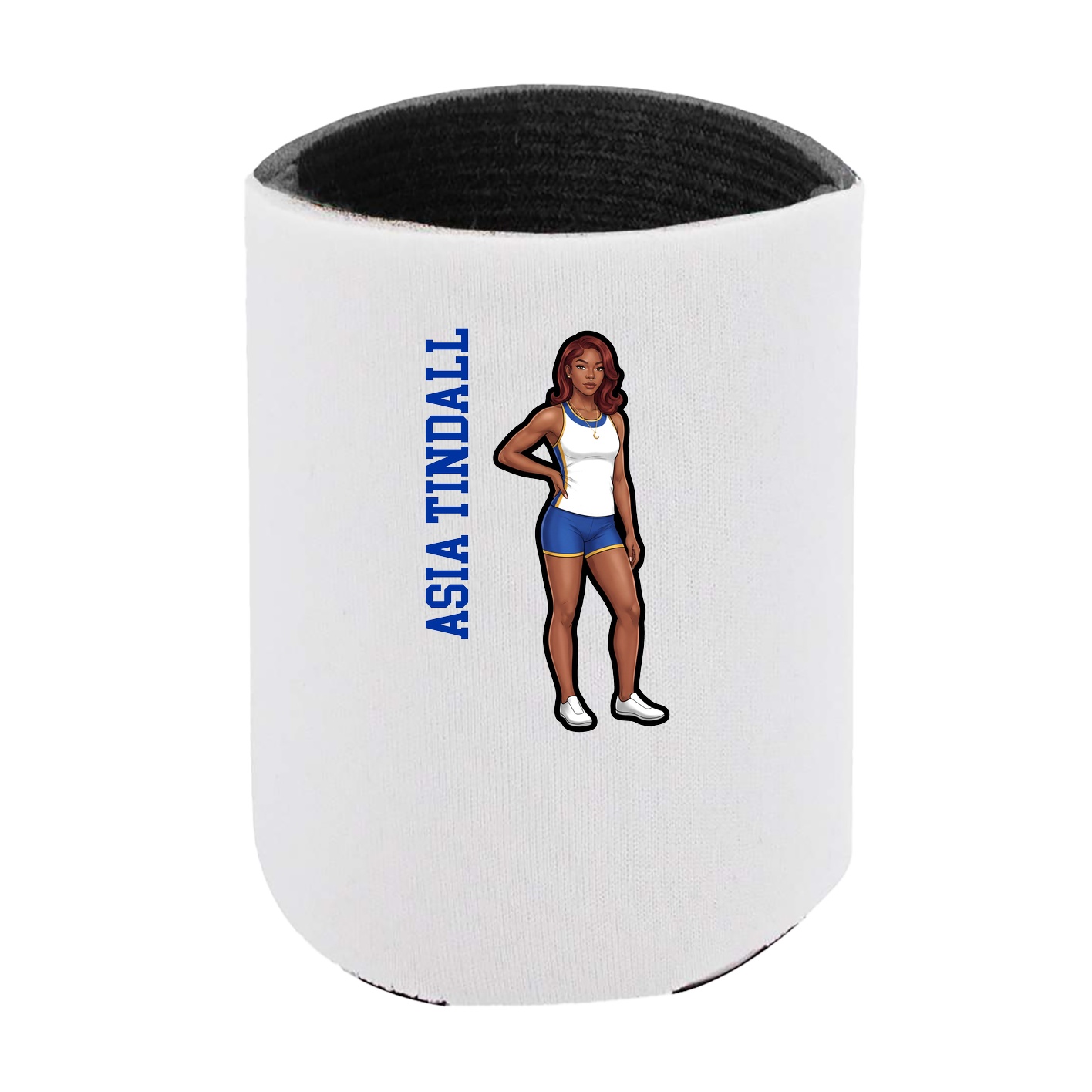 Can Holder — Name Vertical in White