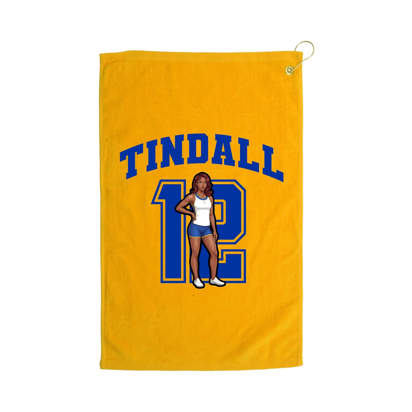 Golf Towel — Number in Gold