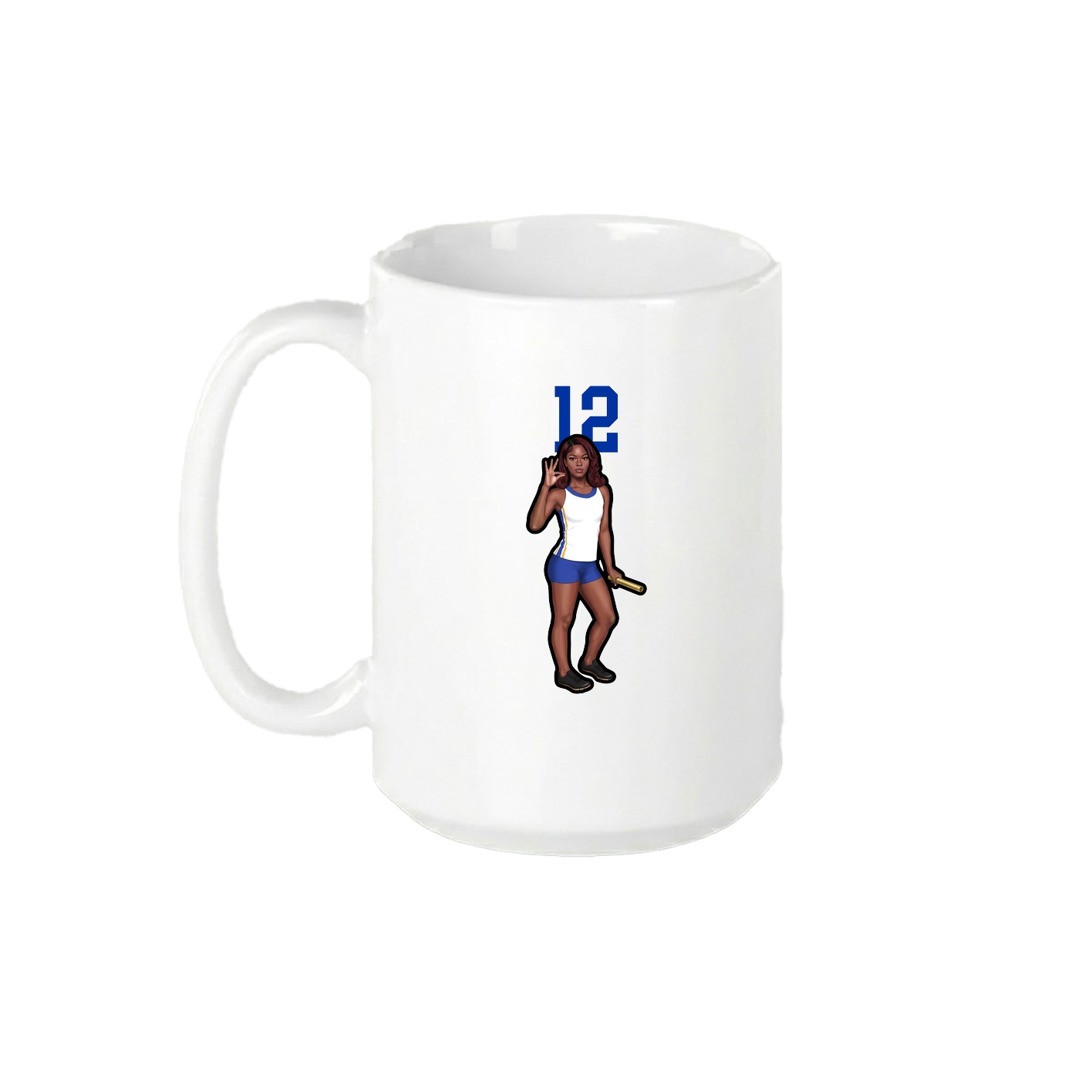 15oz Coffee Mug — Number Top in White
