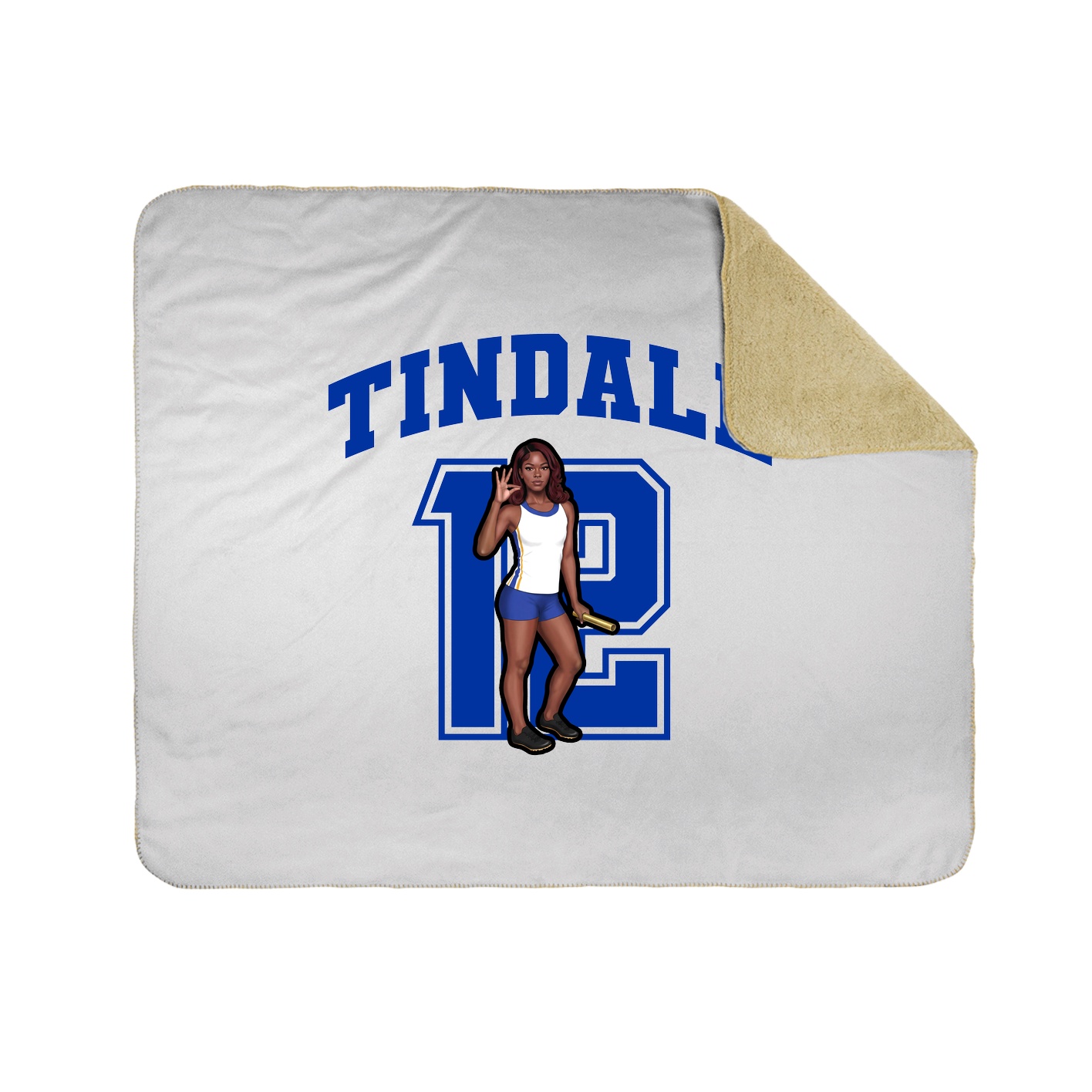Throw Blanket — Number in White