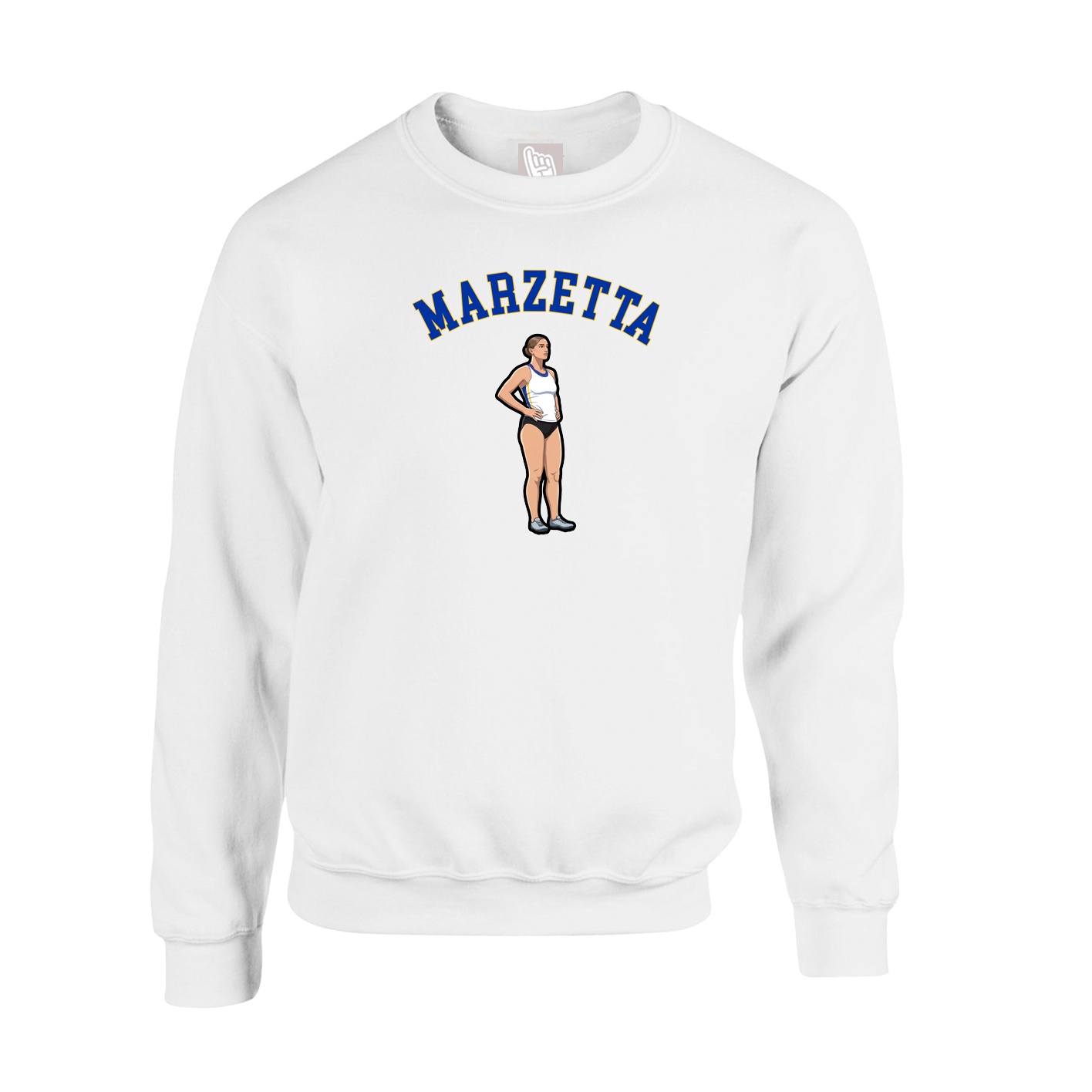 Fleece Crew — Shirsey Arch in White