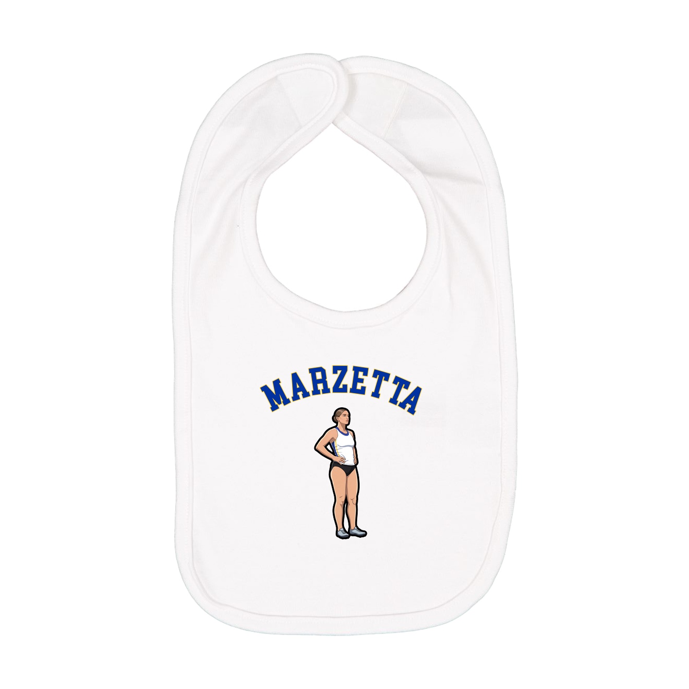 Infant Bib — Shirsey Arch in White