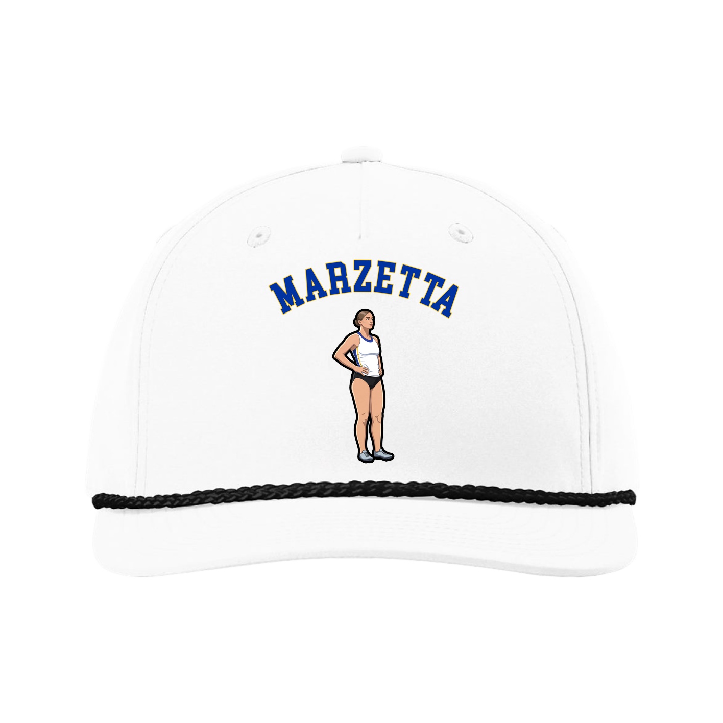Five-Panel Classic Rope Cap — Shirsey Arch in White