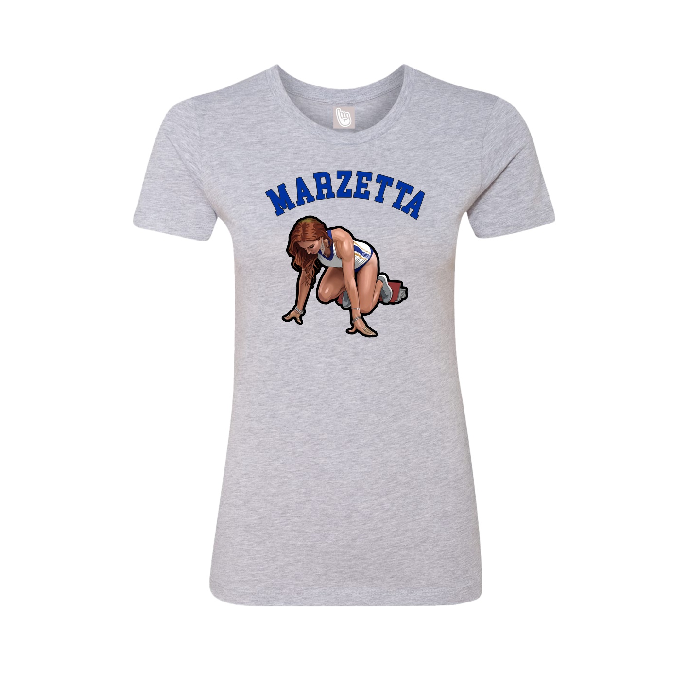 Fitted Women's Tee — Shirsey Arch in Grey