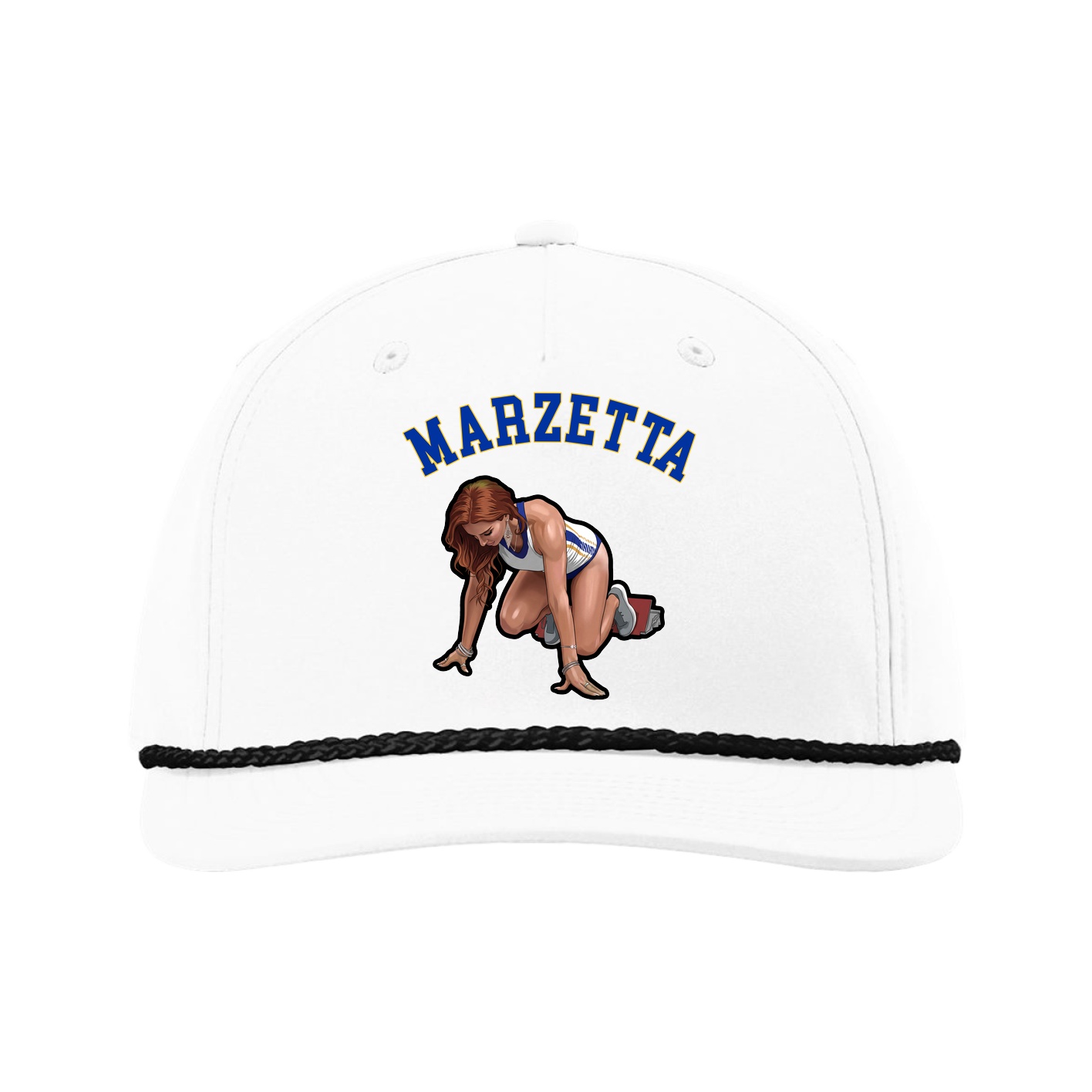 Five-Panel Classic Rope Cap — Shirsey Arch in White