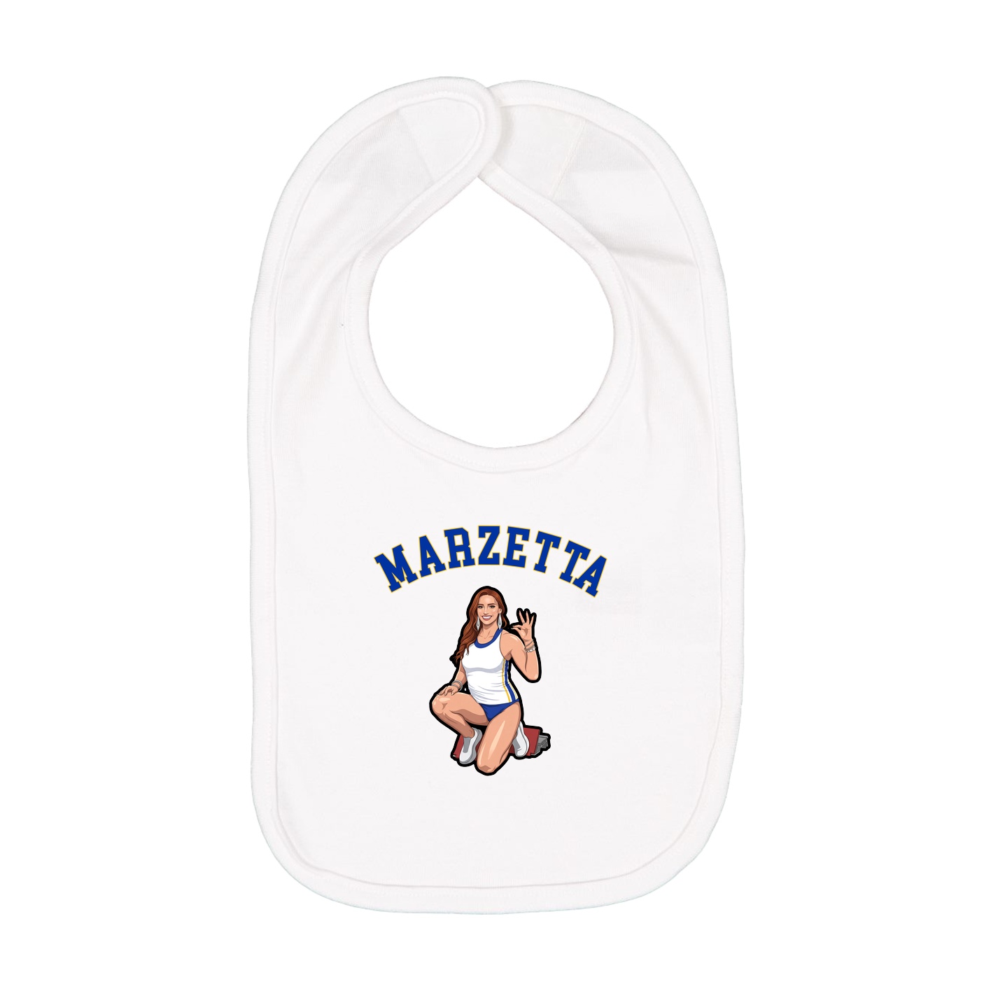 Infant Bib — Shirsey Arch in White