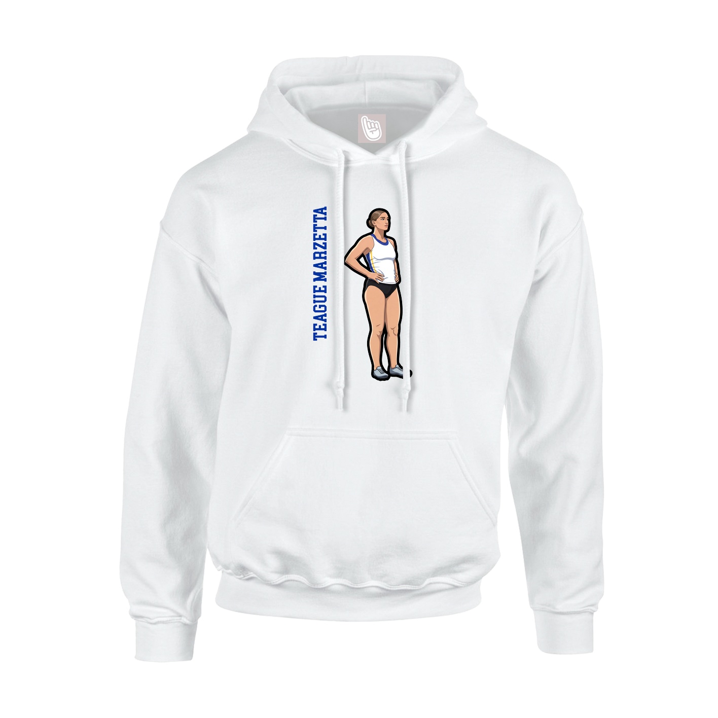 Hoodie — Name Vertical in White