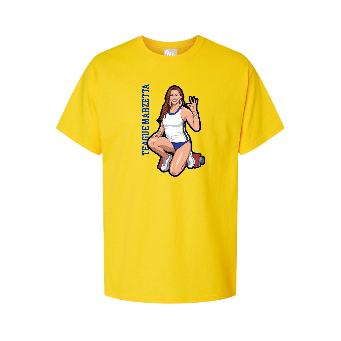 Youth Tee — Name Vertical in Gold