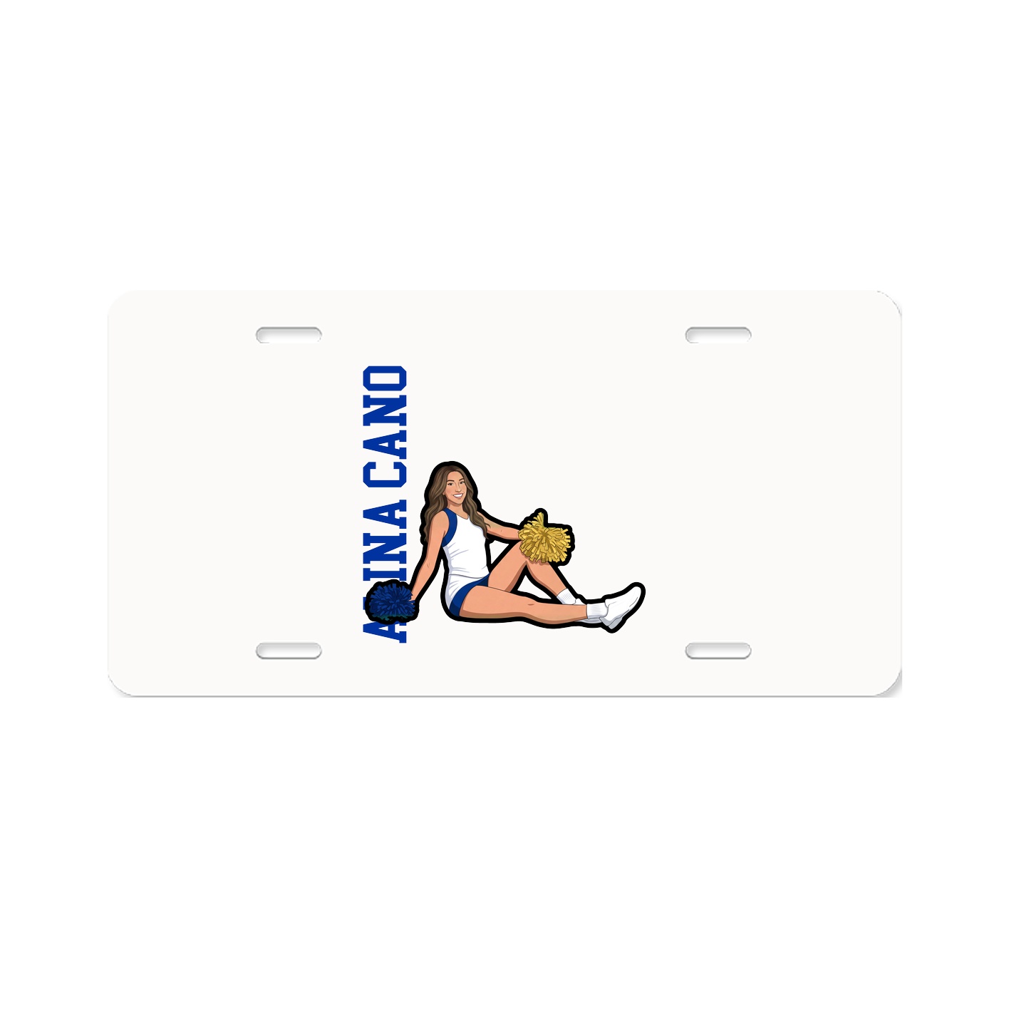 License Plate — Name Vertical in Classic