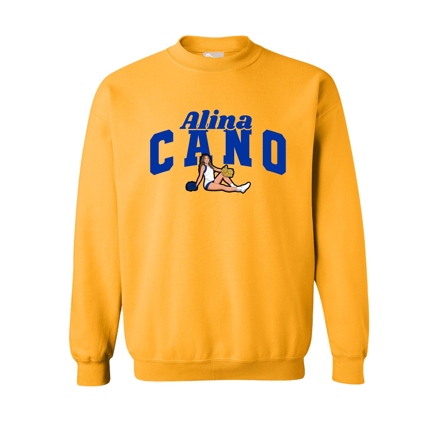Fleece Crew — Signature Arch in Gold