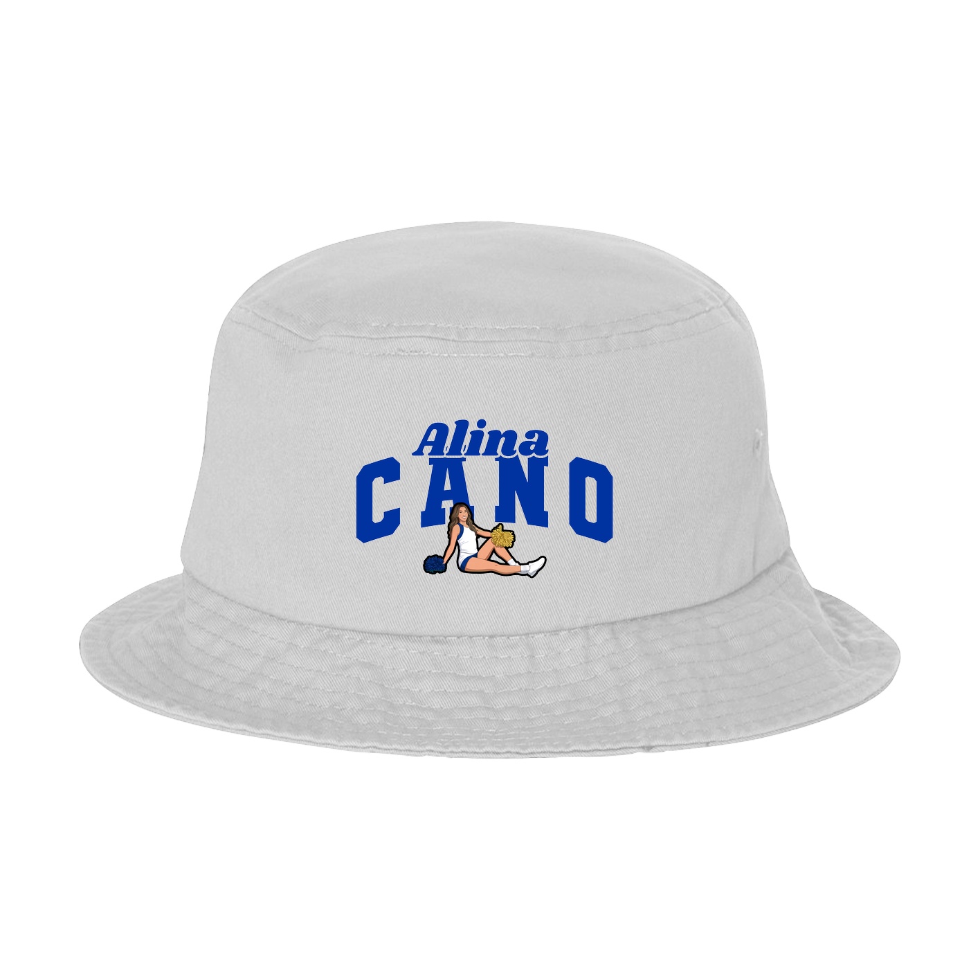 Bucket Cap — Signature Arch in White