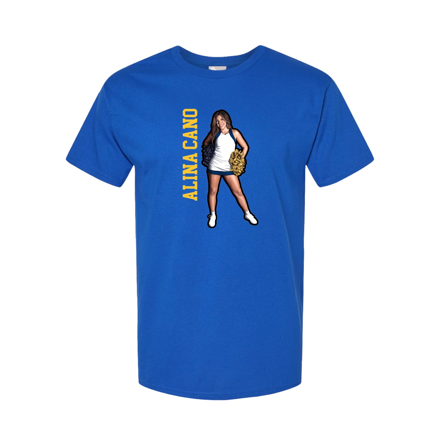 Youth Tee — Name Vertical in Royal