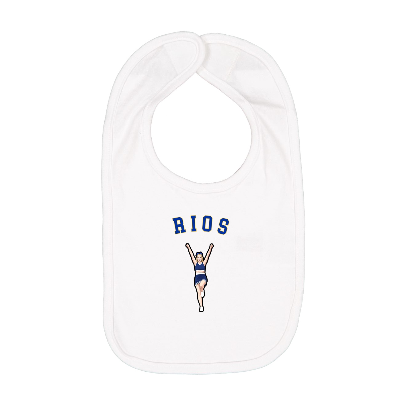Infant Bib — Shirsey Arch in White