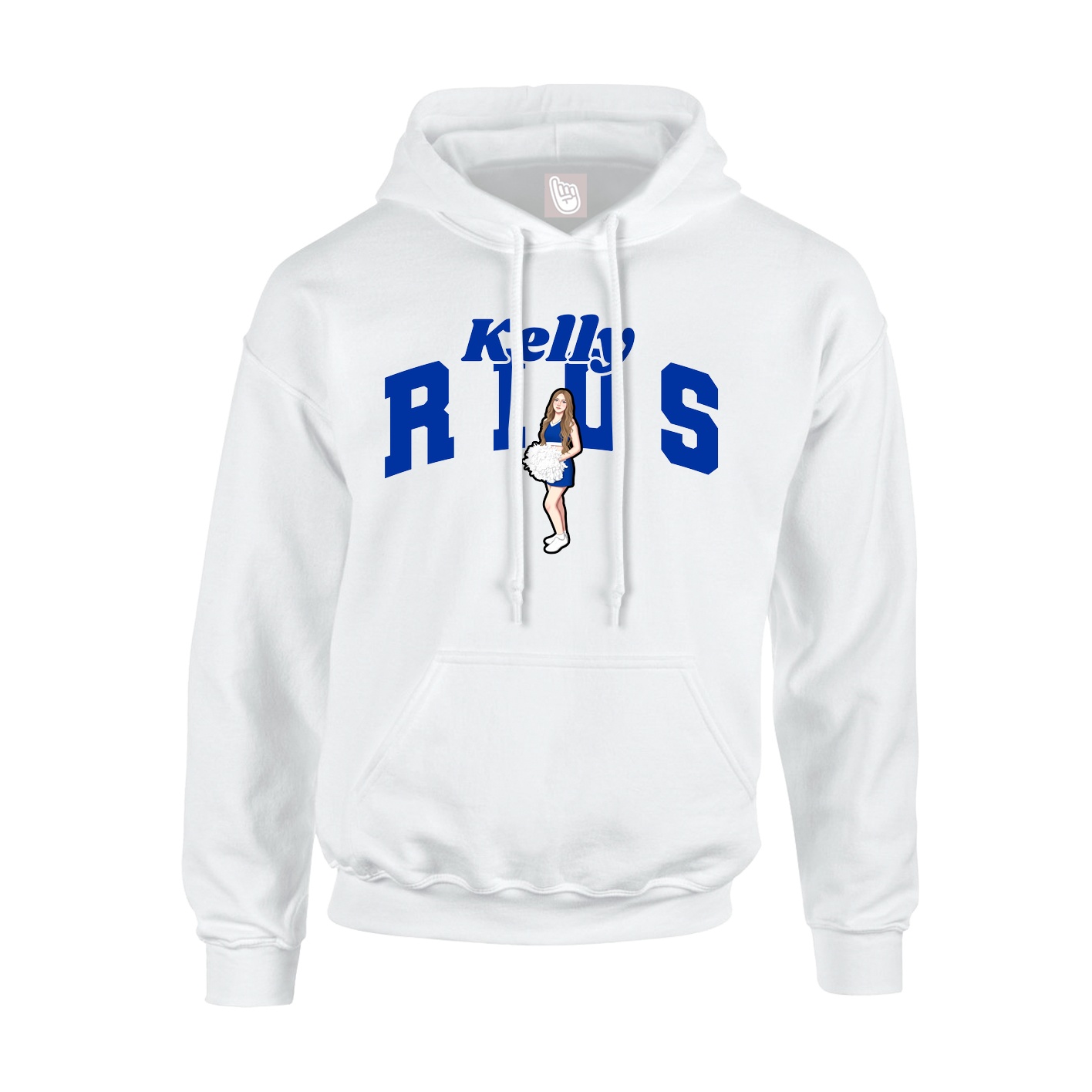 Youth Hoodie — Signature Arch in White