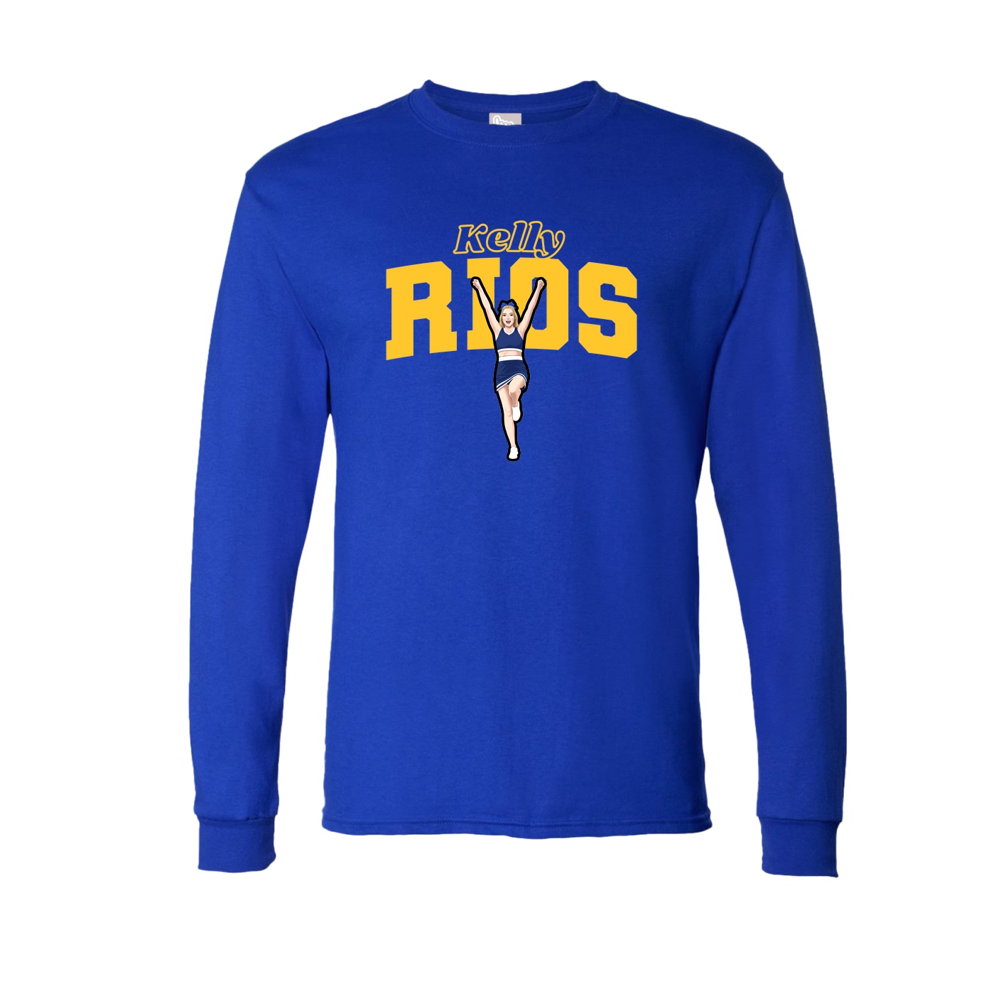 Long Sleeve Tee — Name Arch in Royal