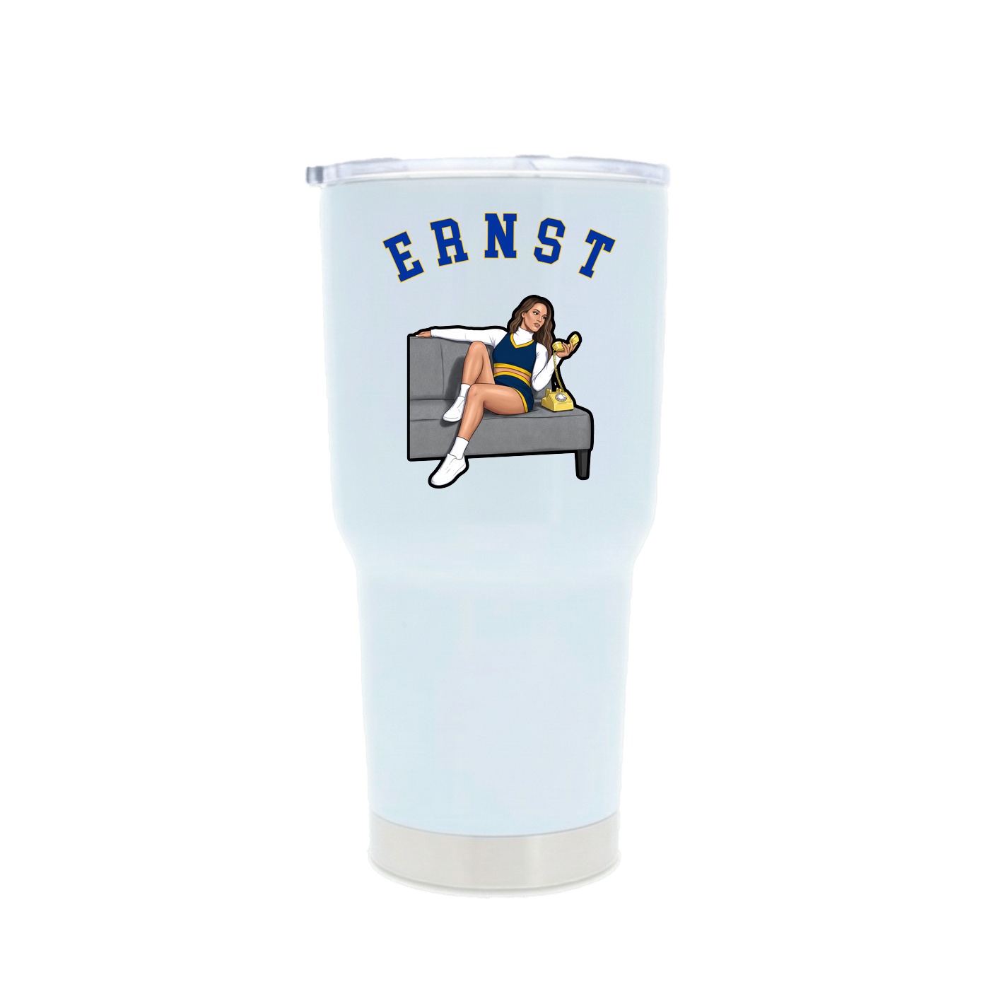 30oz Stainless Steel Tumbler — Shirsey Arch in White