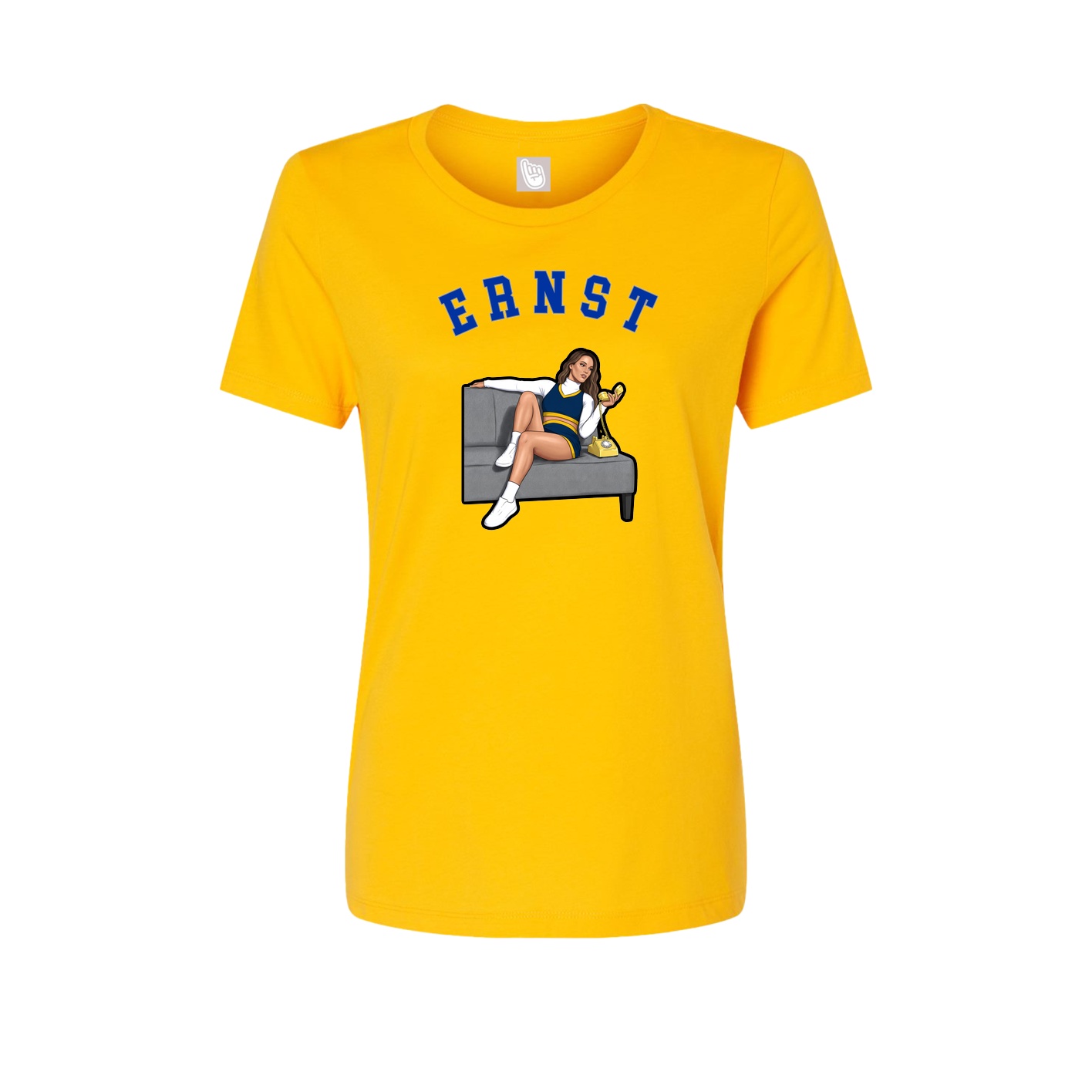 Fitted Women's Tee — Shirsey Arch in Gold