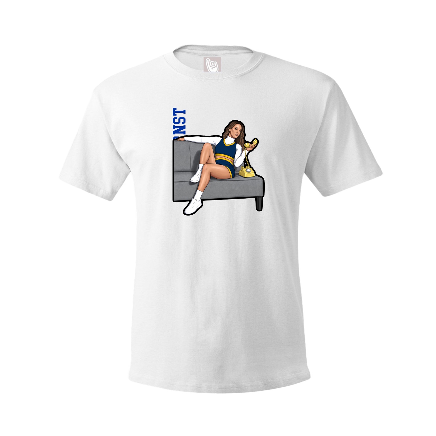 Youth Tee — Name Vertical in White
