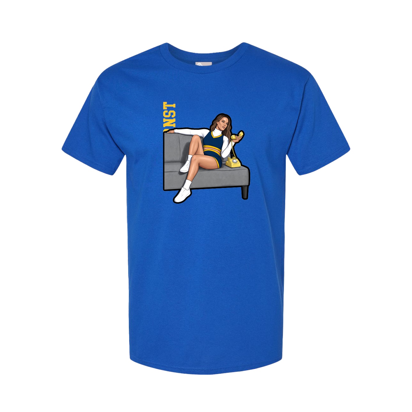 Youth Tee — Name Vertical in Royal