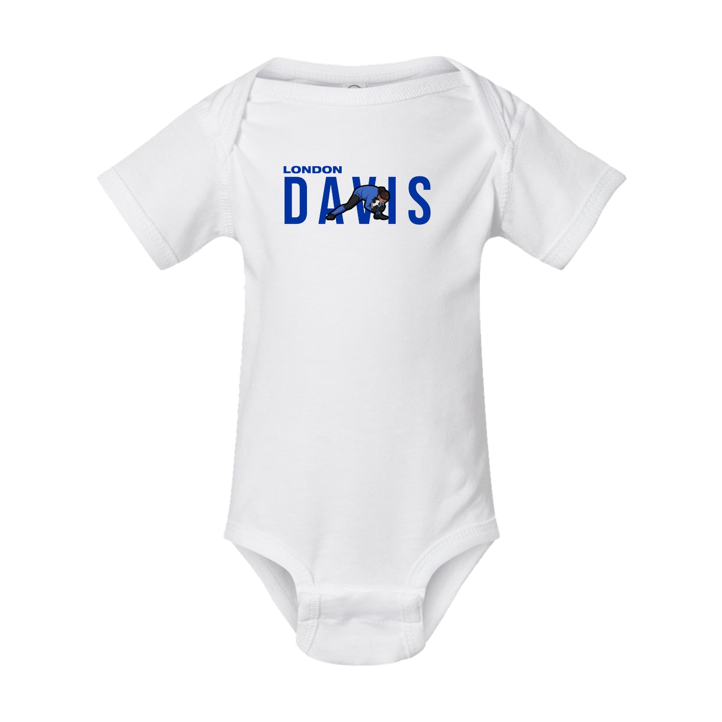 Baby Onesie — Player Name in White