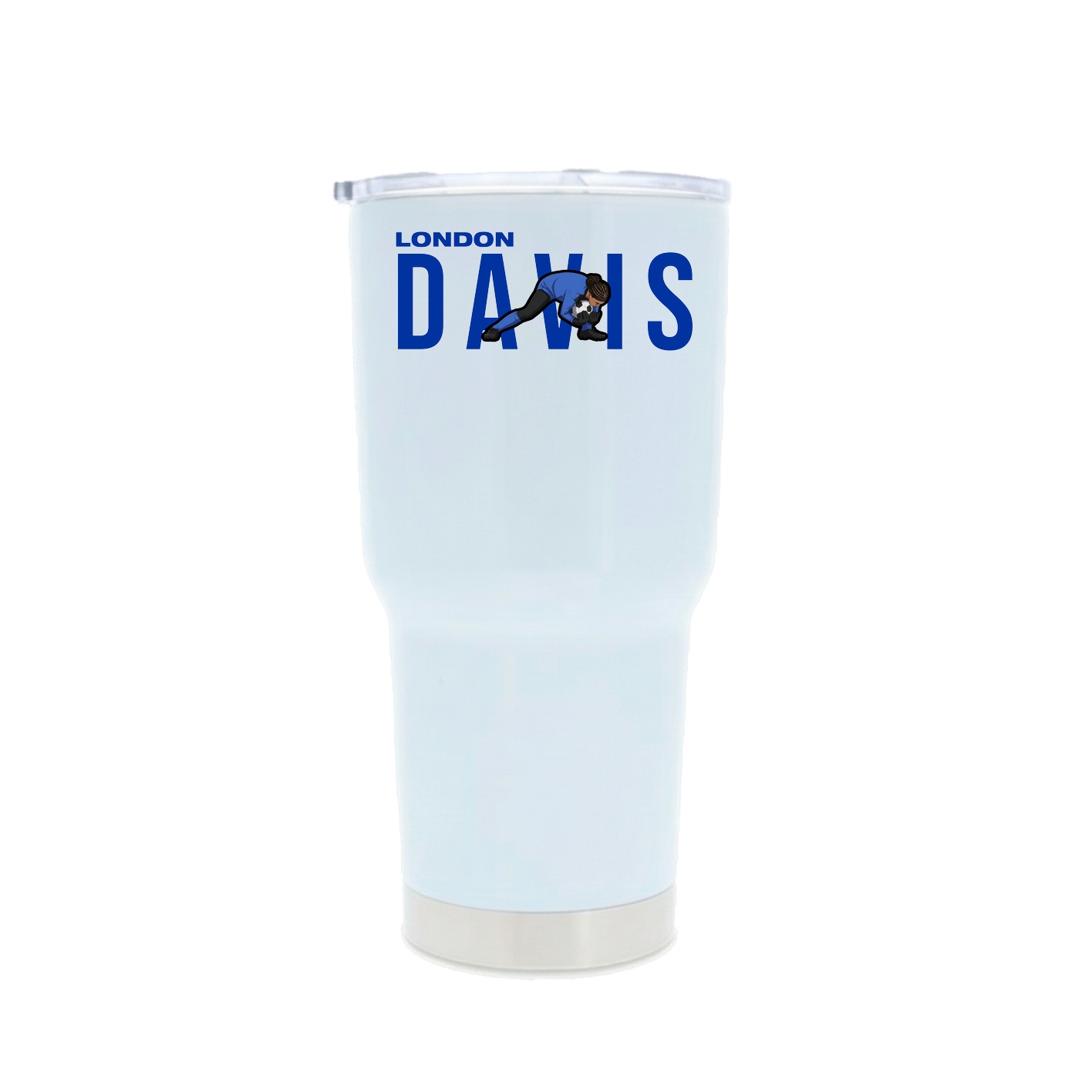 30oz Stainless Steel Tumbler — Player Name in White