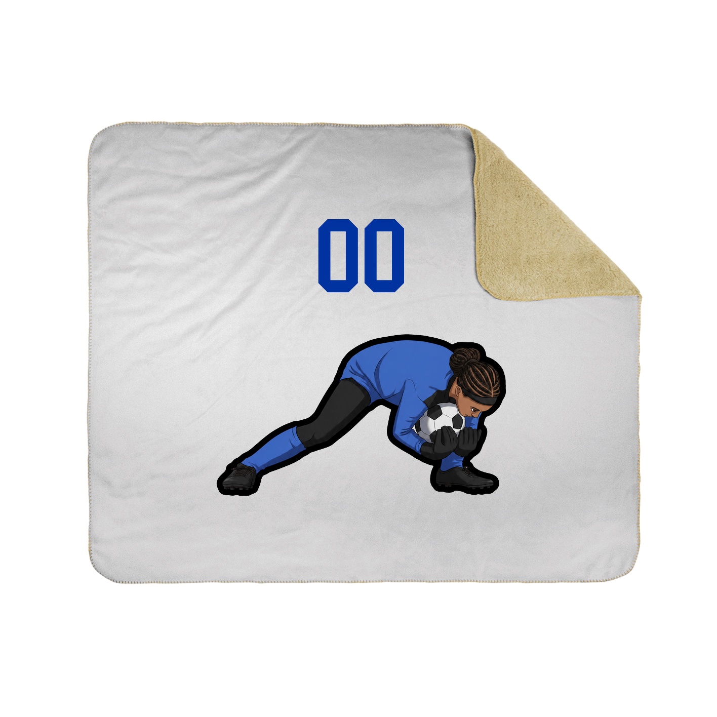 Throw Blanket — Number Top in White