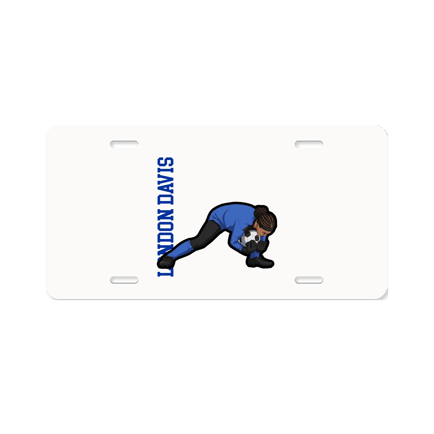 License Plate — Name Vertical in Classic