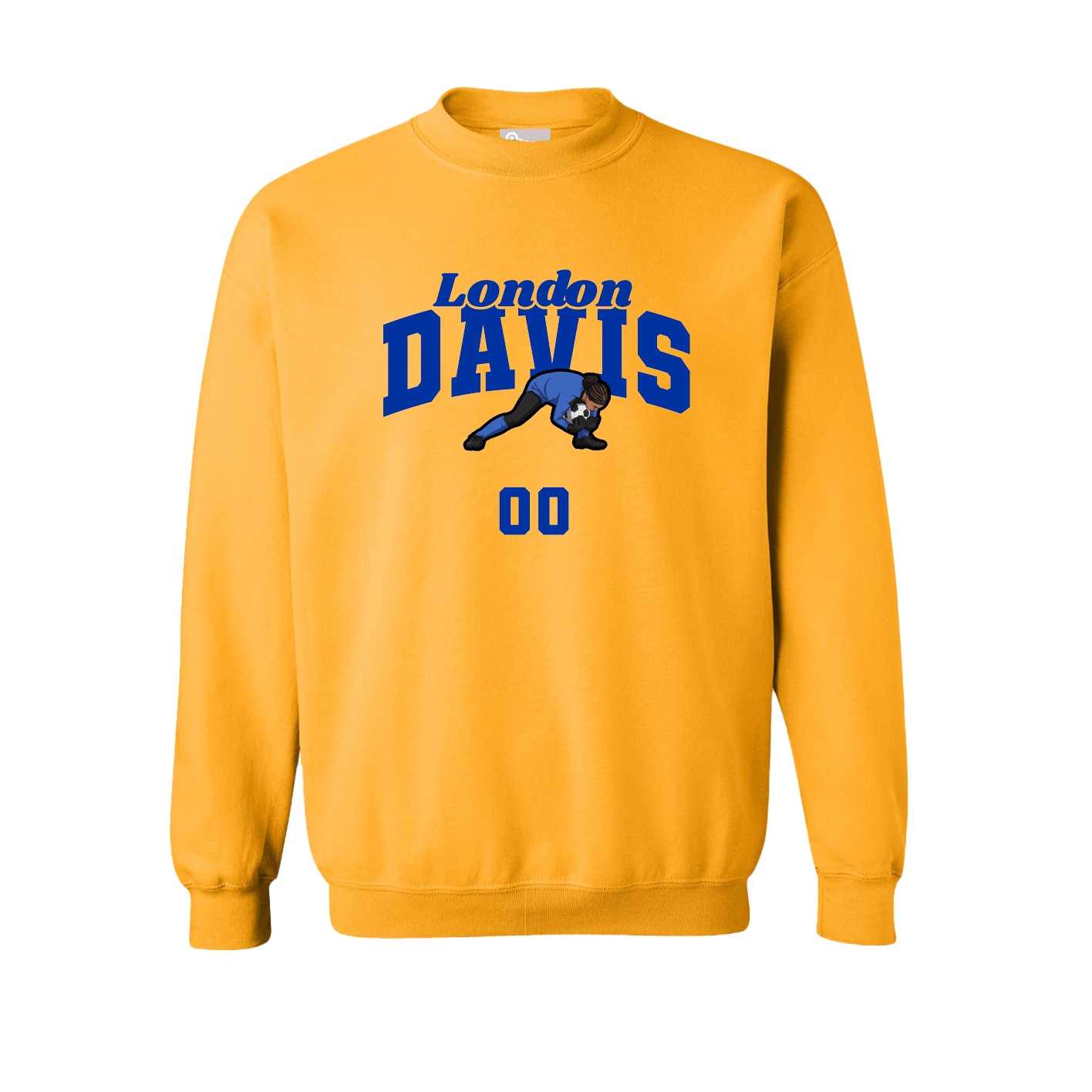 Fleece Crew — Signature Arch in Gold