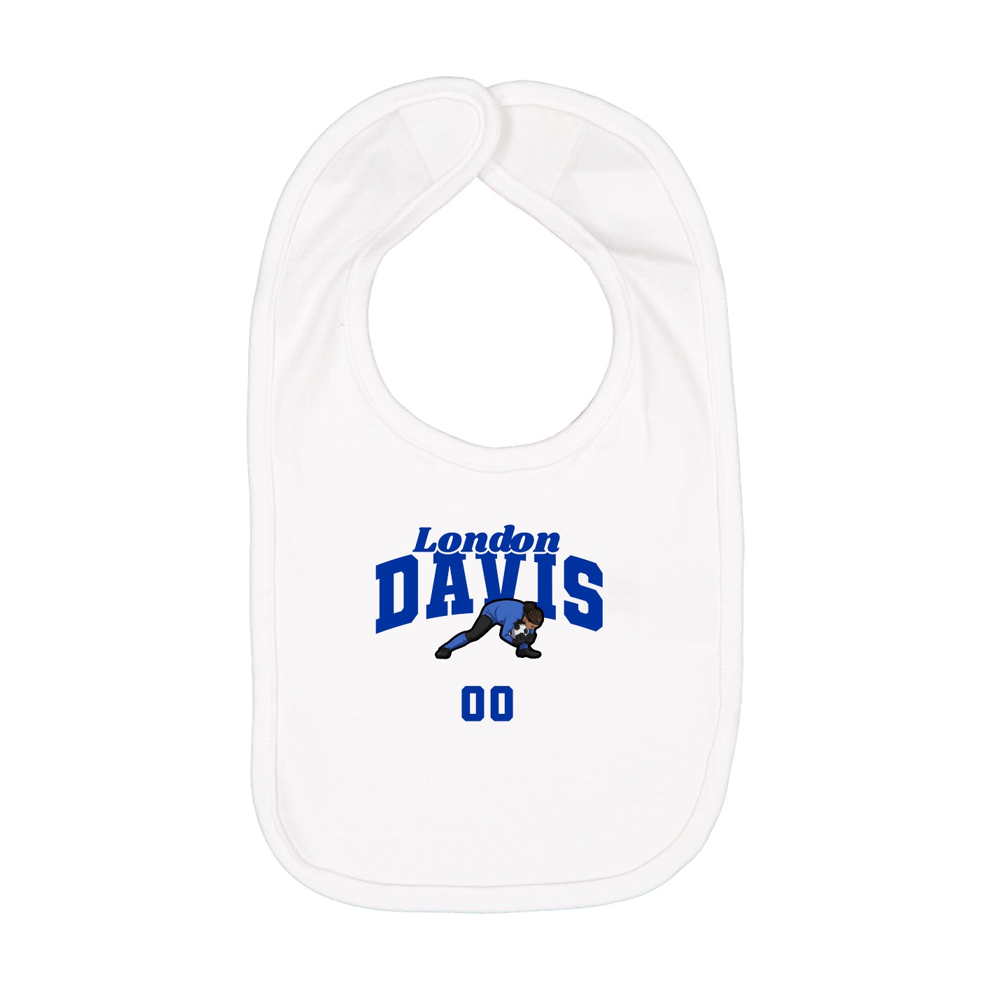 Infant Bib — Signature Arch in White