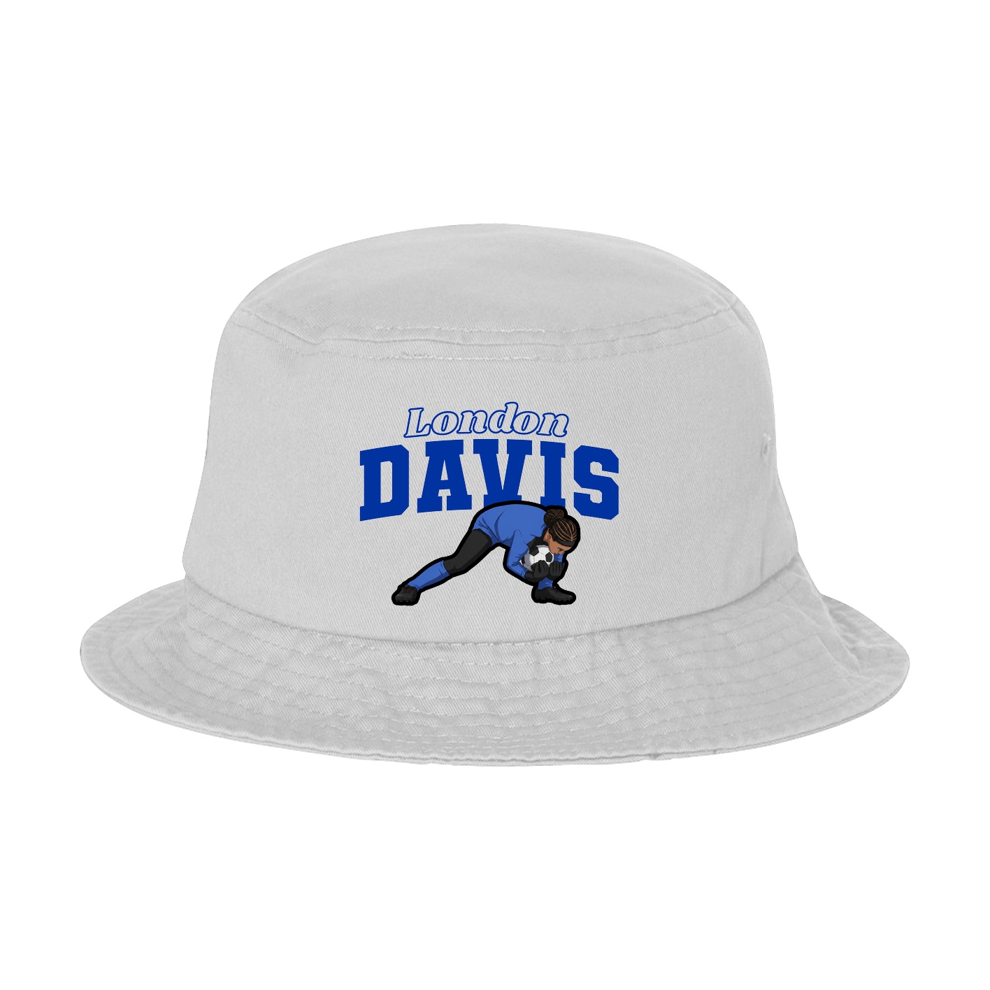Bucket Cap — Name Arch in White