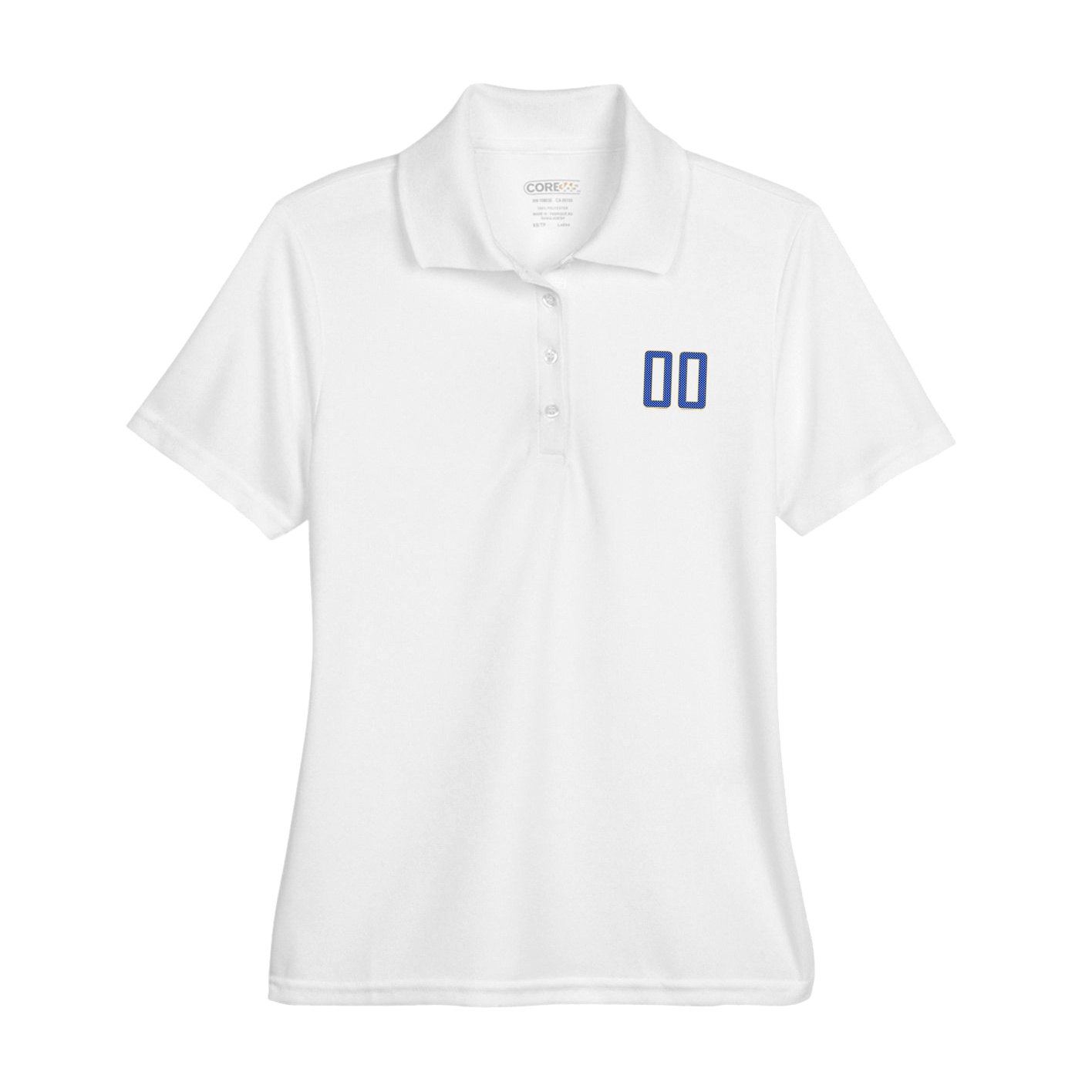 Womens Performance Polo — Front Shirsy in White