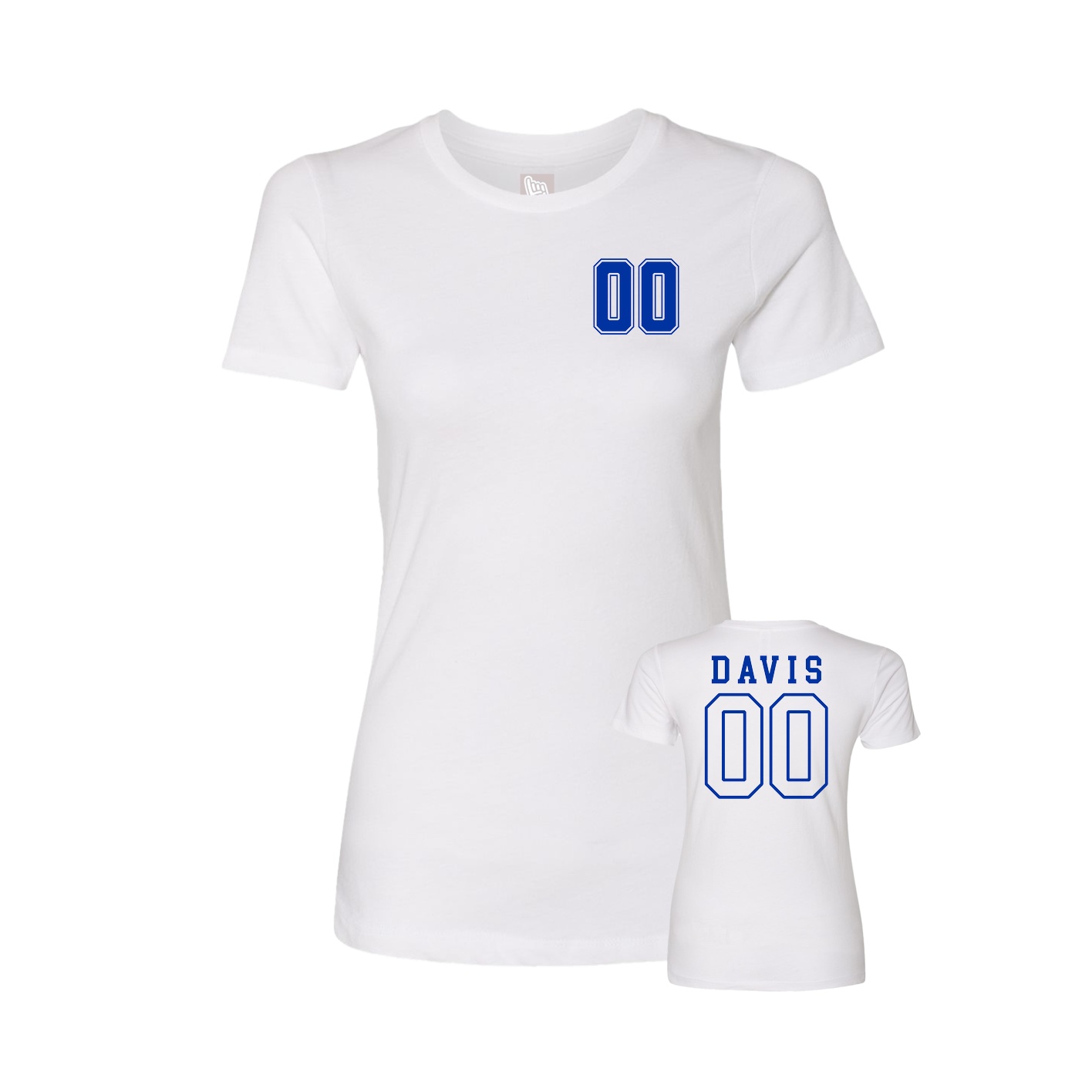 Womens Tee — Chest Back in White