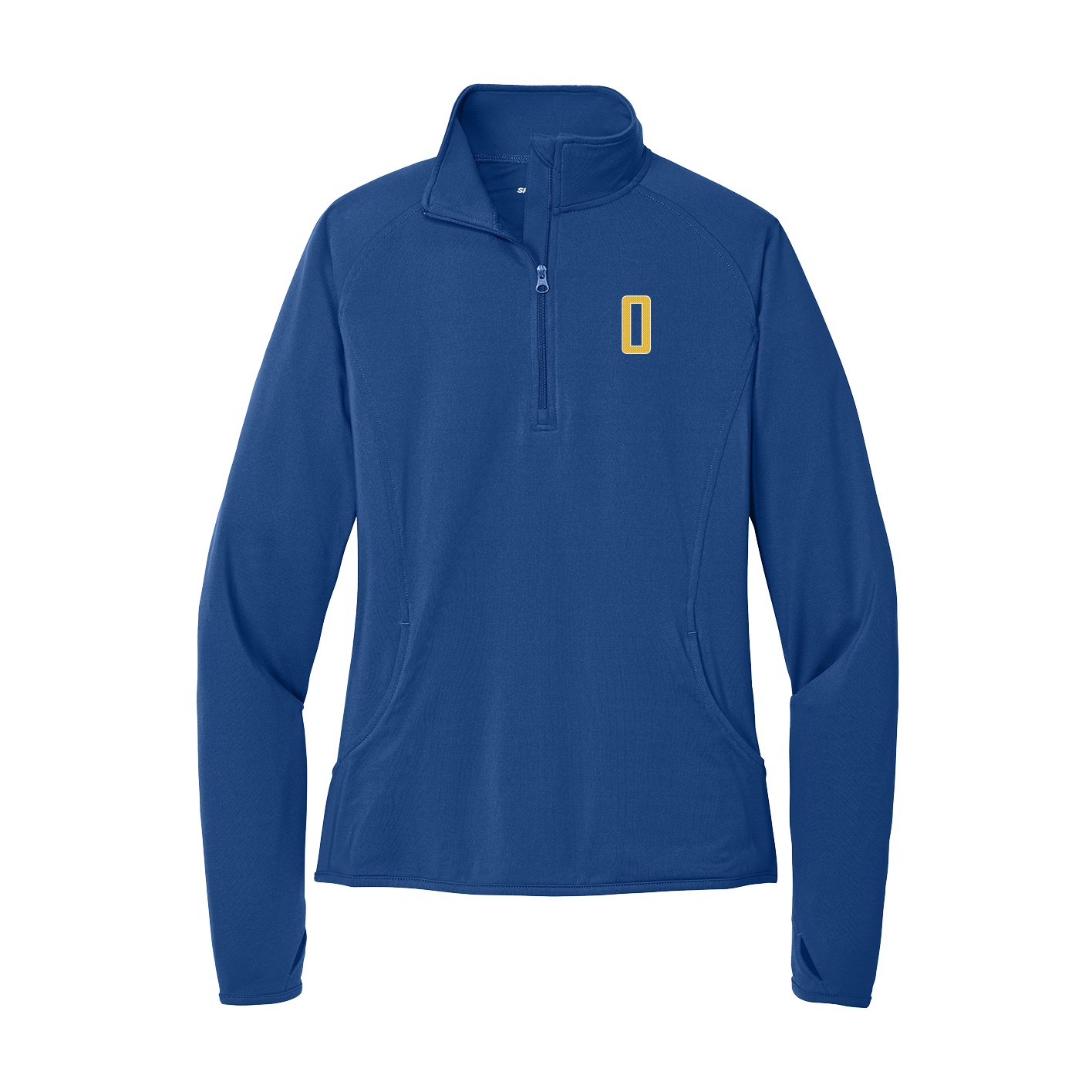 Women's Q-Zip Pullover — Front Shirsy in Royal