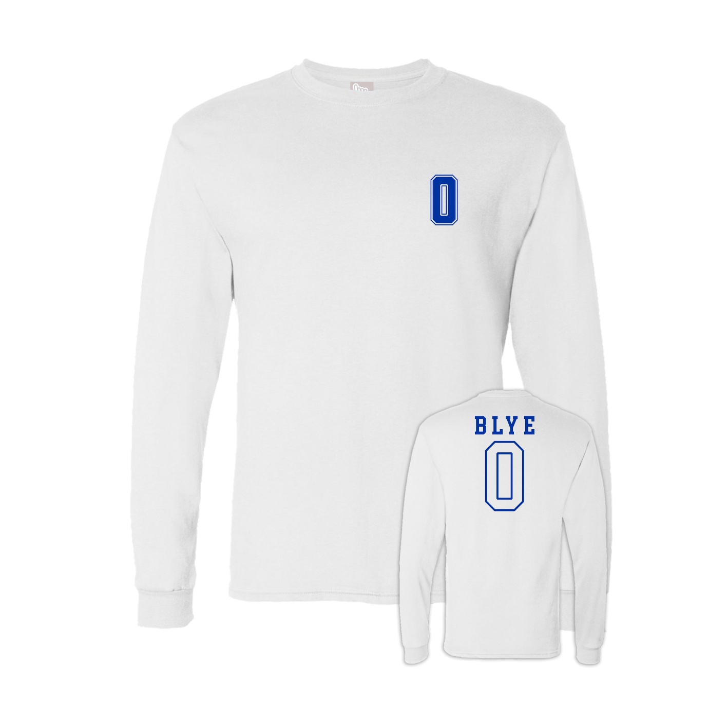 Long Sleeve Tee — Chest Back in White