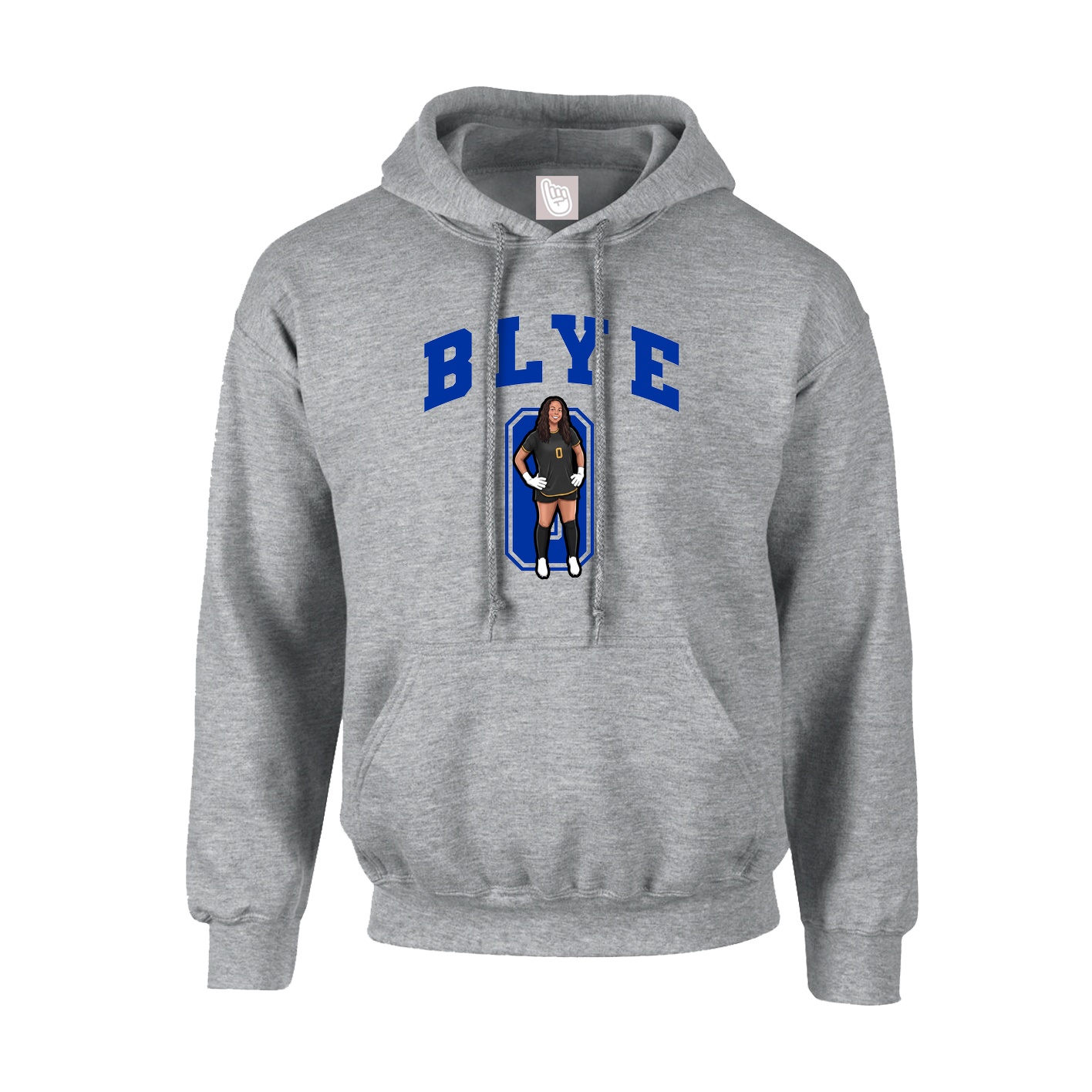 Hoodie — Number in Grey