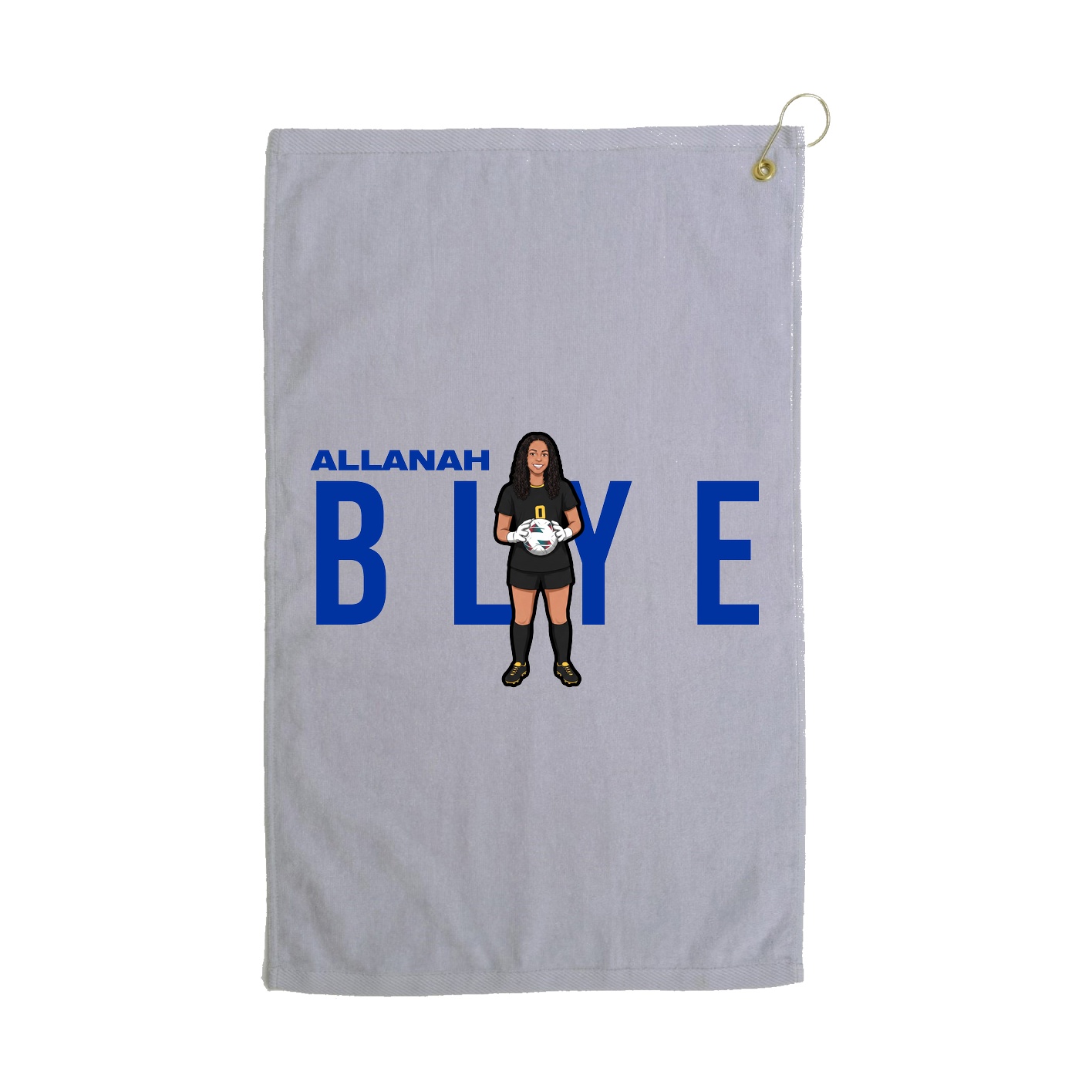 Golf Towel — Player Name in Grey