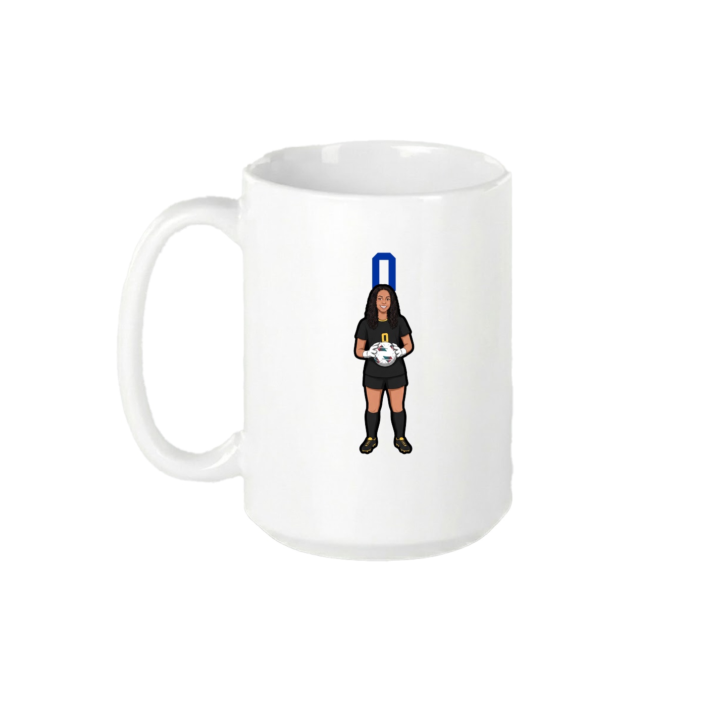 15oz Coffee Mug — Number Top in White