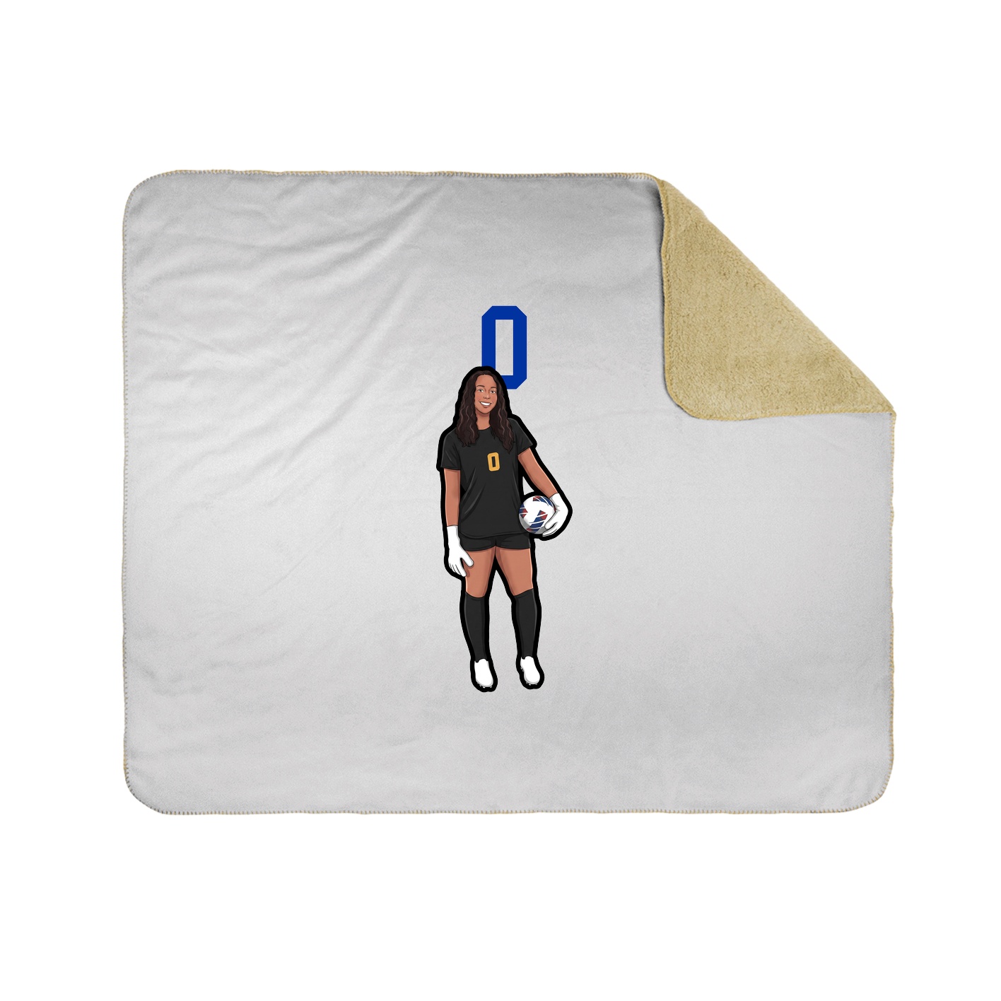 Throw Blanket — Number Top in White