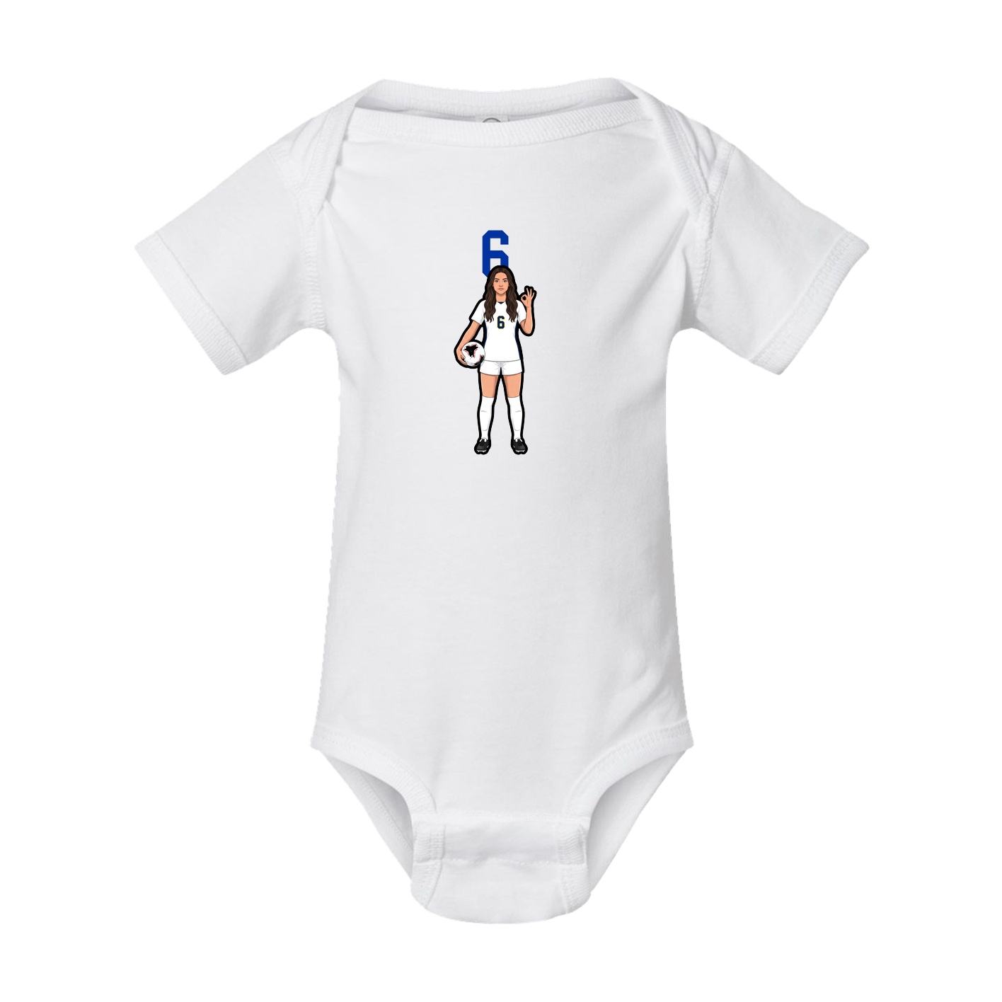 Baby Onesie — Number Top in White