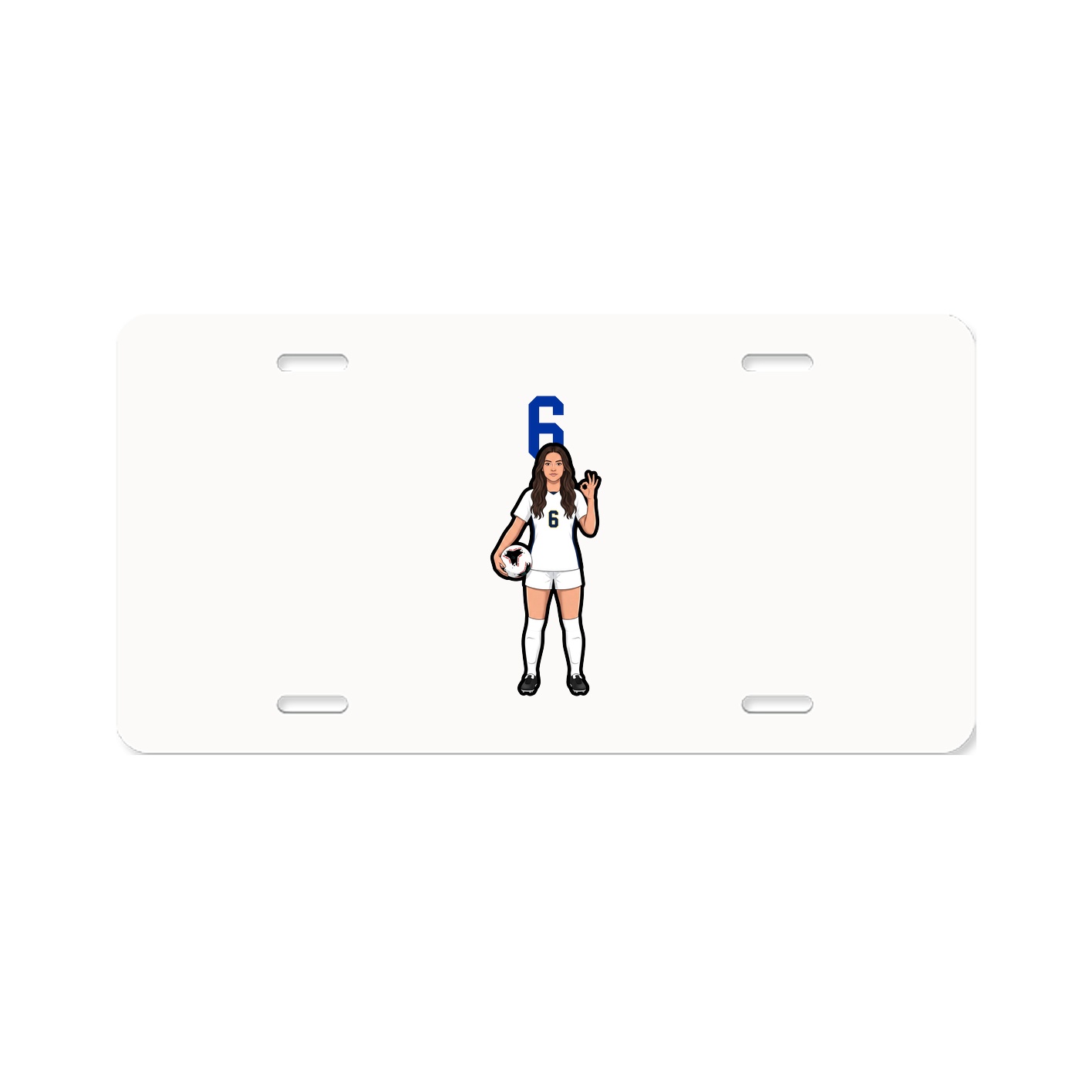 License Plate — Number Top in Classic