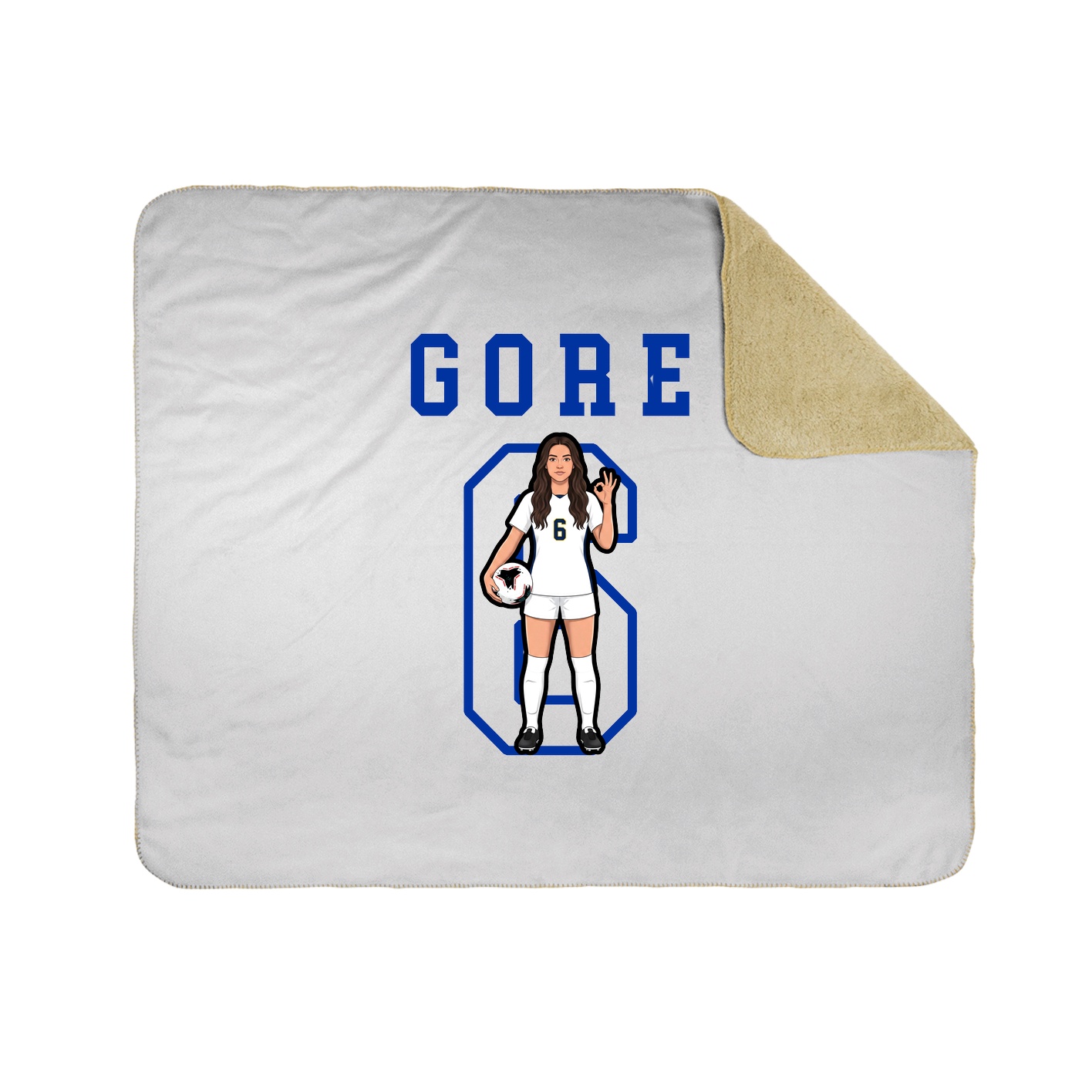 Throw Blanket — Shirsey in White