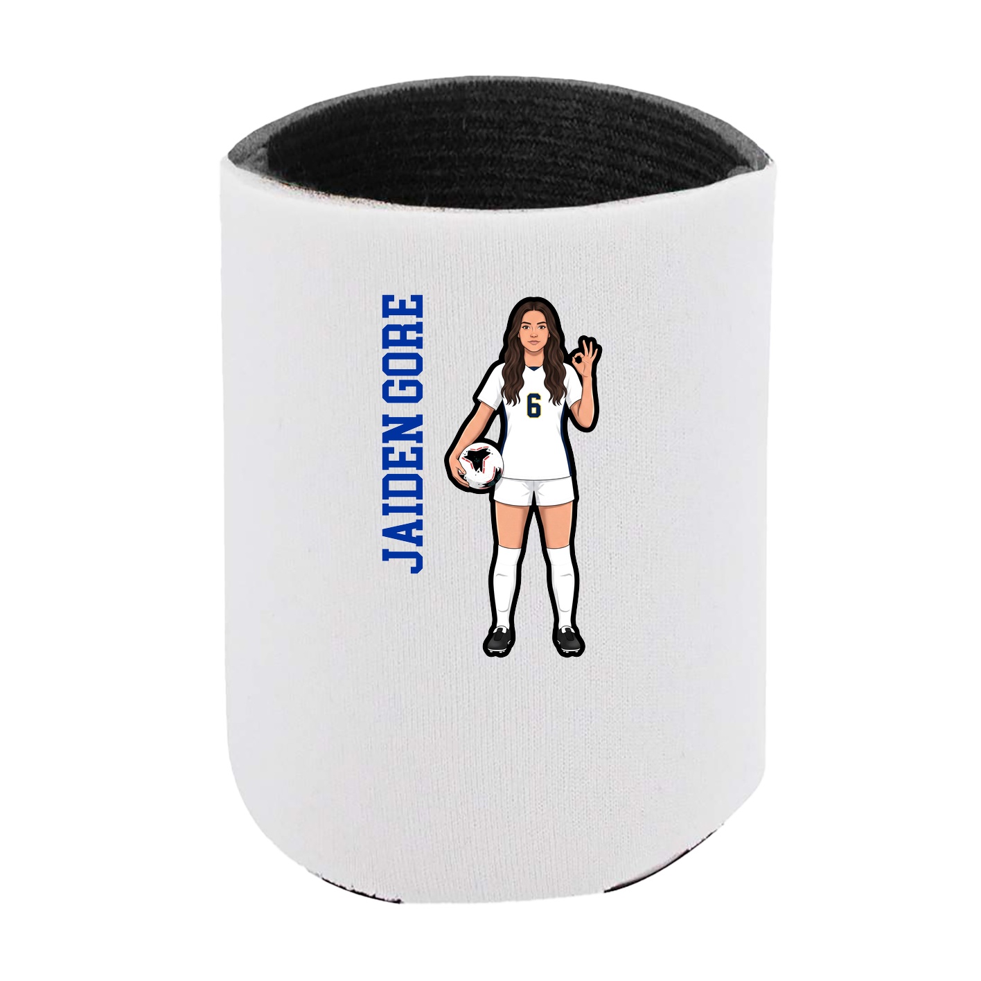 Can Holder — Name Vertical in White