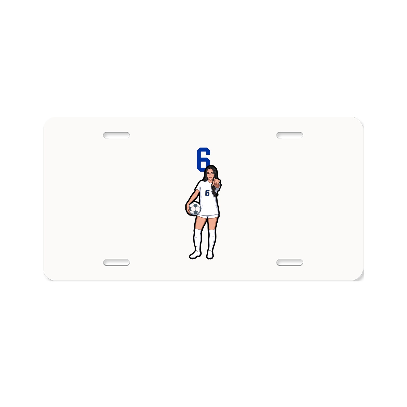 License Plate — Number Top in Classic