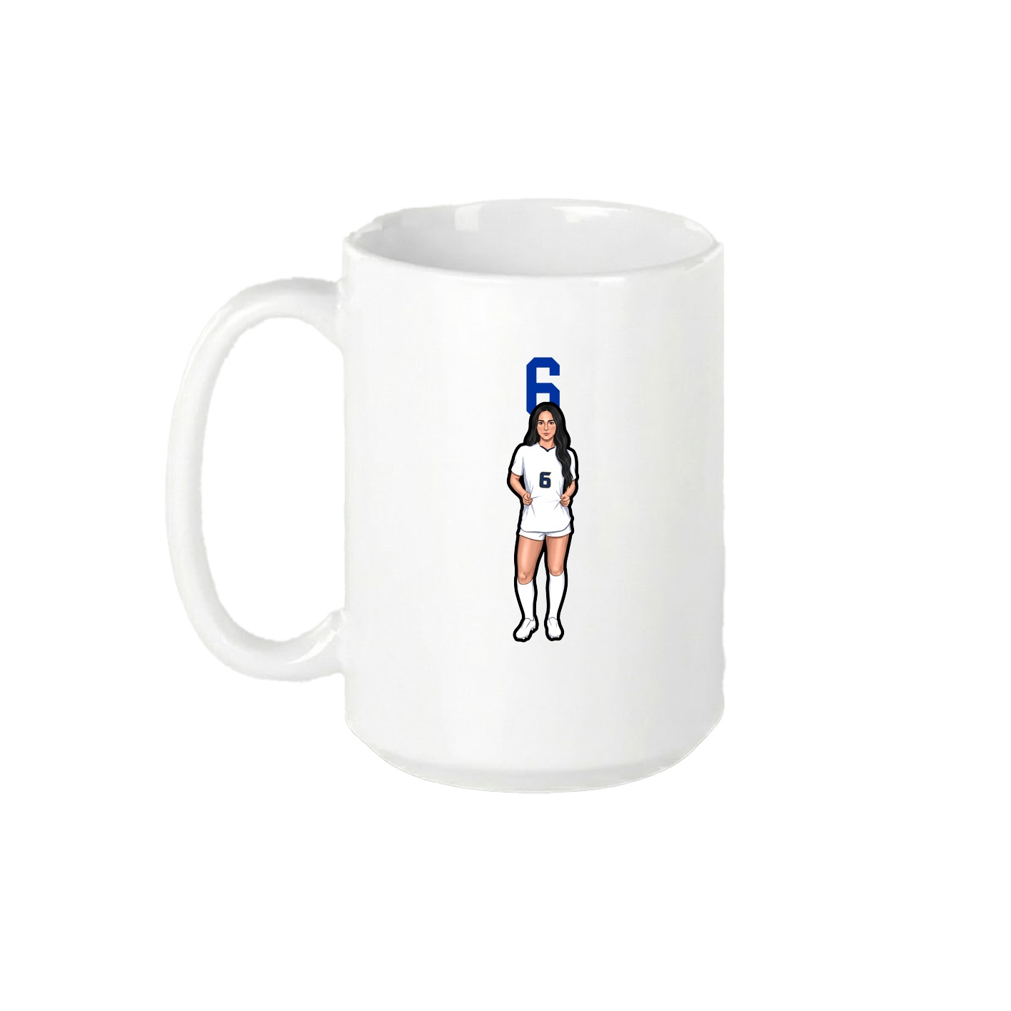 15oz Coffee Mug — Number Top in White