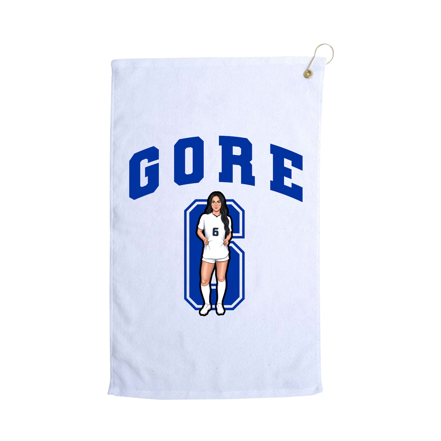 Golf Towel — Number in White