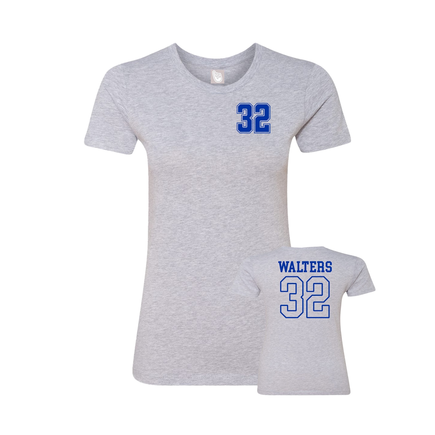 Womens Tee — Chest Back in Grey